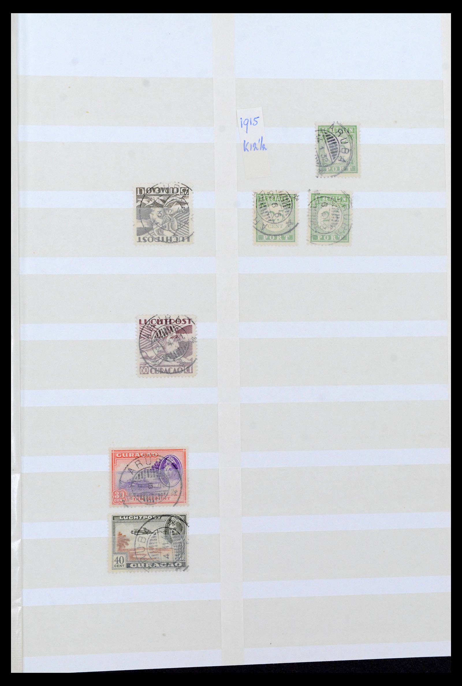 39541 0004 - Postzegelverzameling 39541 Curaçao/Antillen stempels 1873-1970.