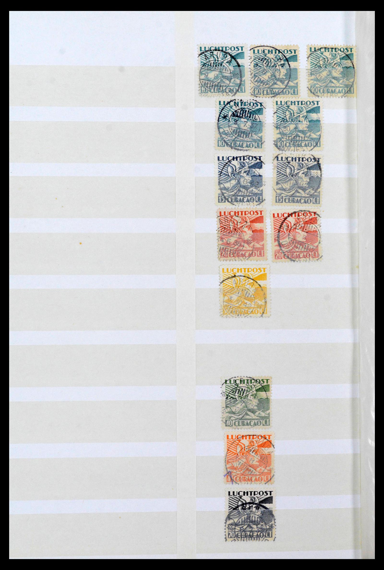 39541 0009 - Postzegelverzameling 39541 Curaçao/Antillen stempels 1873-1970.
