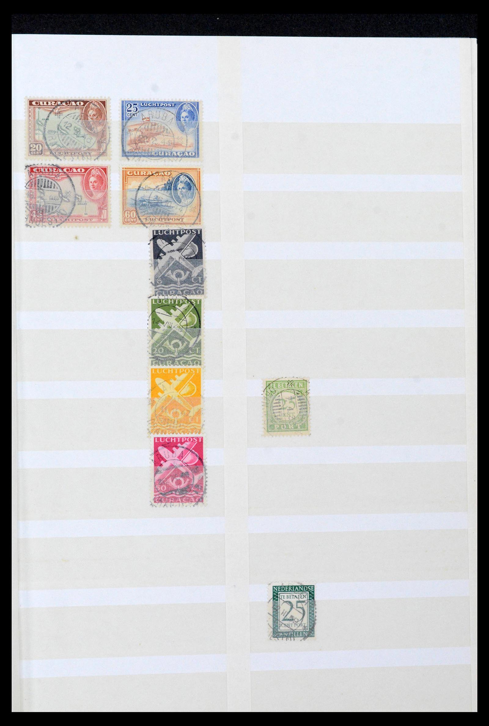 39541 0010 - Postzegelverzameling 39541 Curaçao/Antillen stempels 1873-1970.