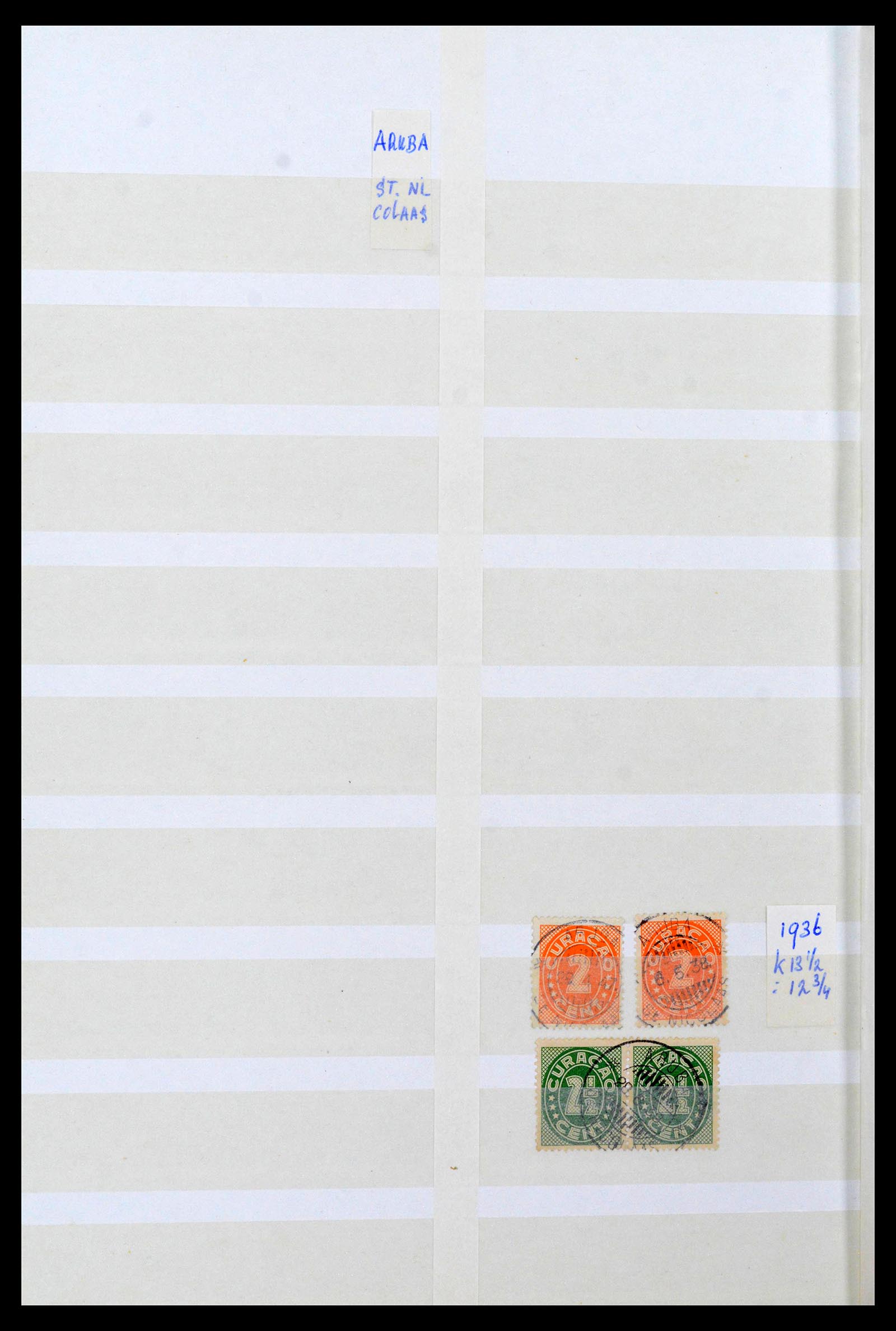 39541 0011 - Postzegelverzameling 39541 Curaçao/Antillen stempels 1873-1970.