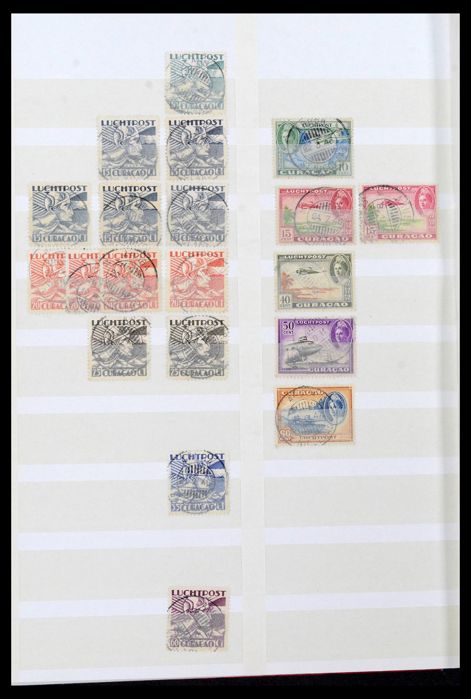39541 0015 - Postzegelverzameling 39541 Curaçao/Antillen stempels 1873-1970.