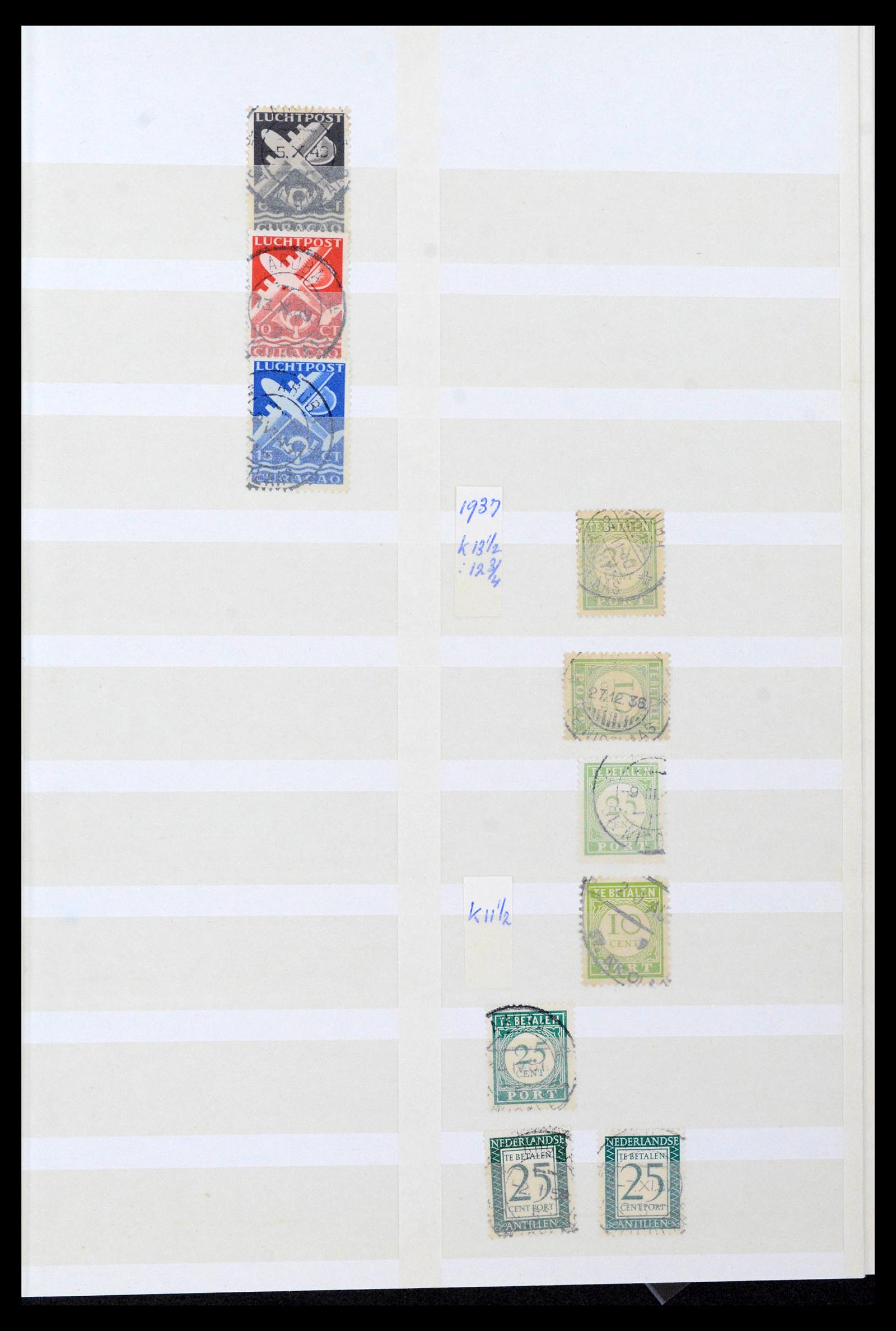 39541 0016 - Postzegelverzameling 39541 Curaçao/Antillen stempels 1873-1970.