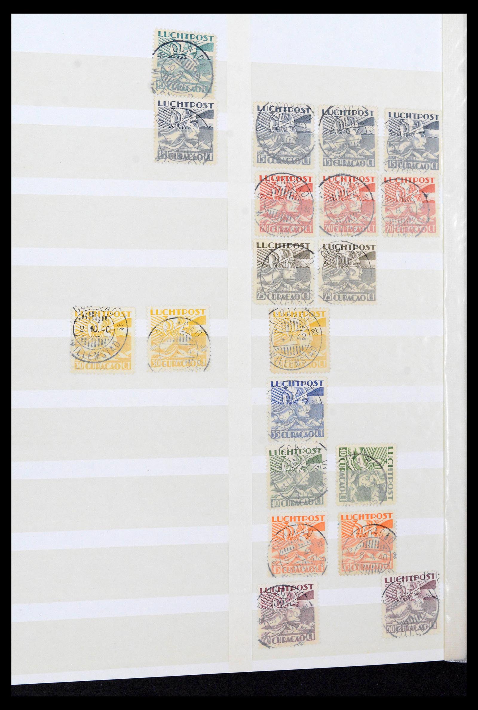 39541 0043 - Postzegelverzameling 39541 Curaçao/Antillen stempels 1873-1970.