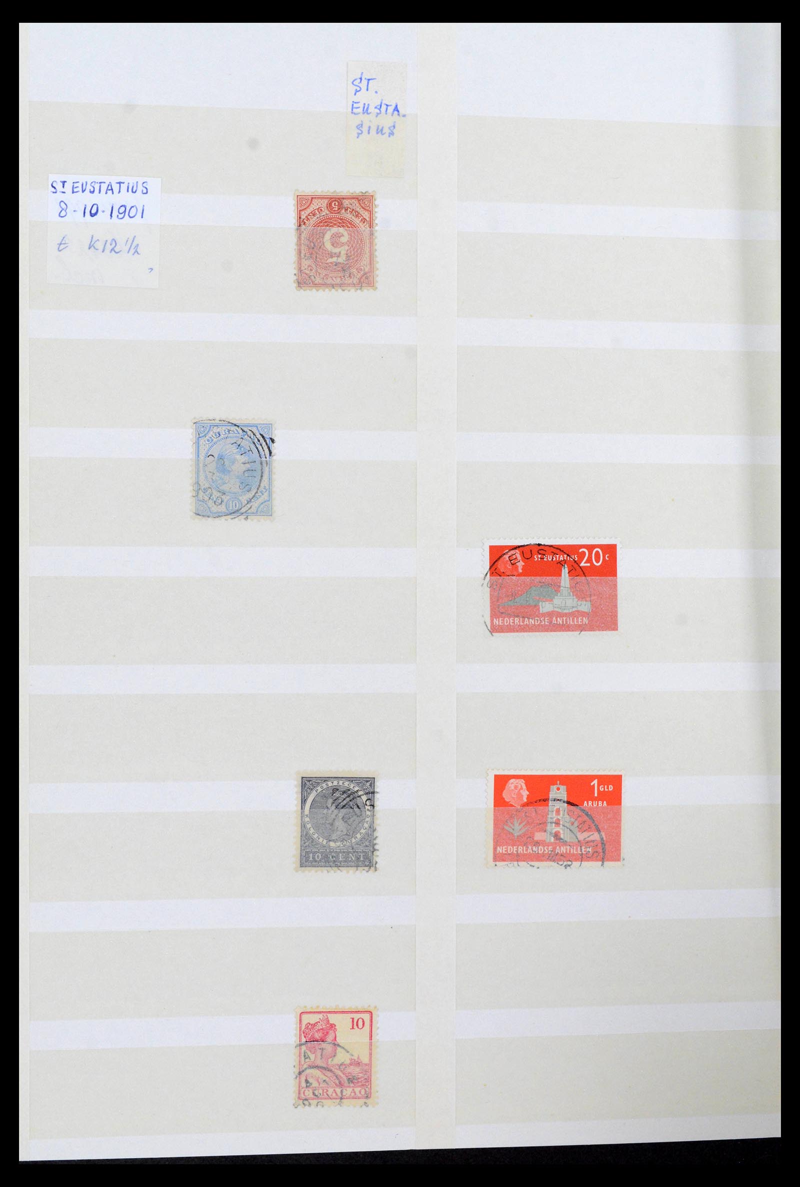 39541 0052 - Postzegelverzameling 39541 Curaçao/Antillen stempels 1873-1970.