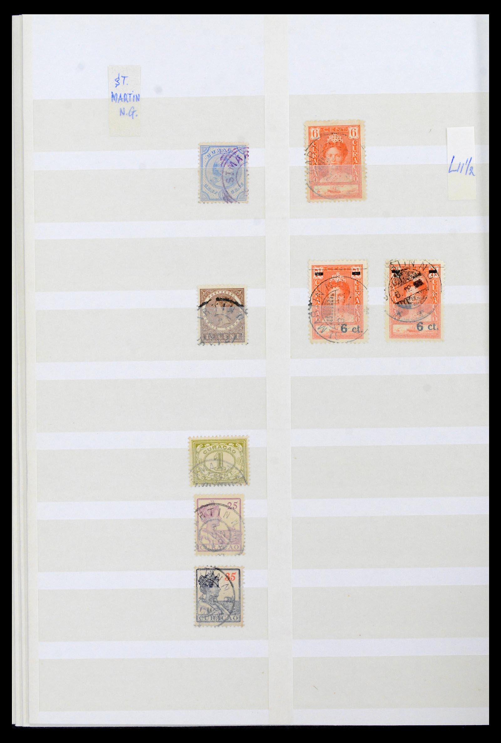 39541 0054 - Postzegelverzameling 39541 Curaçao/Antillen stempels 1873-1970.