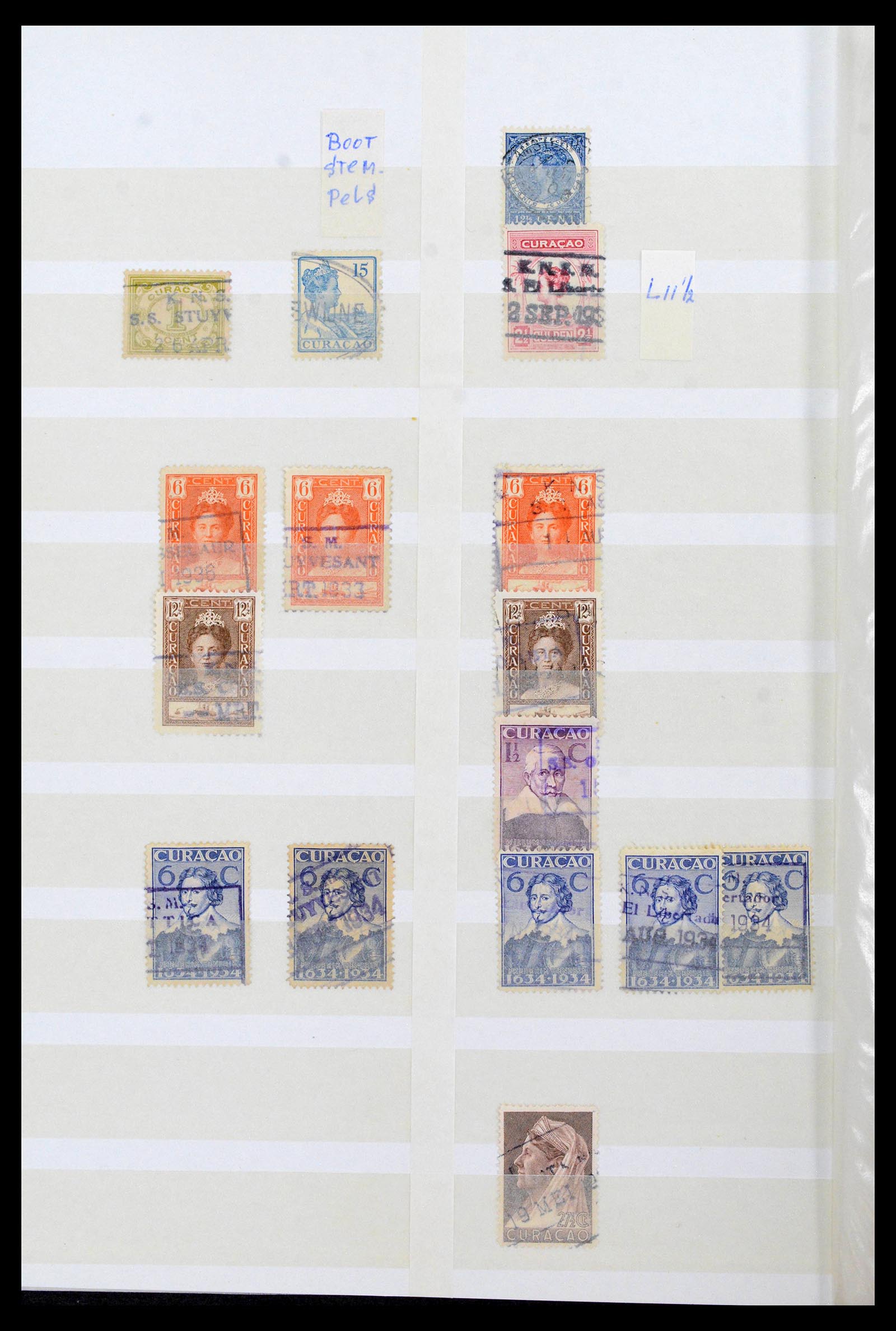 39541 0056 - Postzegelverzameling 39541 Curaçao/Antillen stempels 1873-1970.