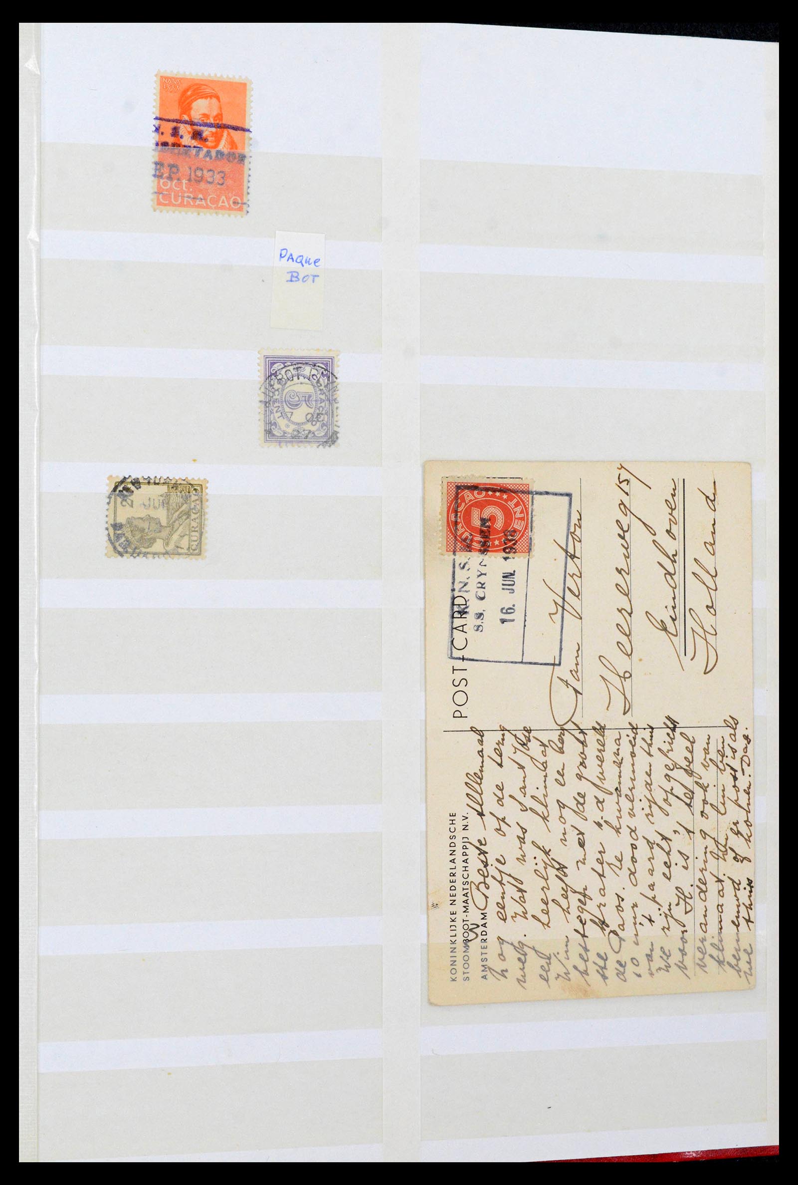 39541 0057 - Postzegelverzameling 39541 Curaçao/Antillen stempels 1873-1970.