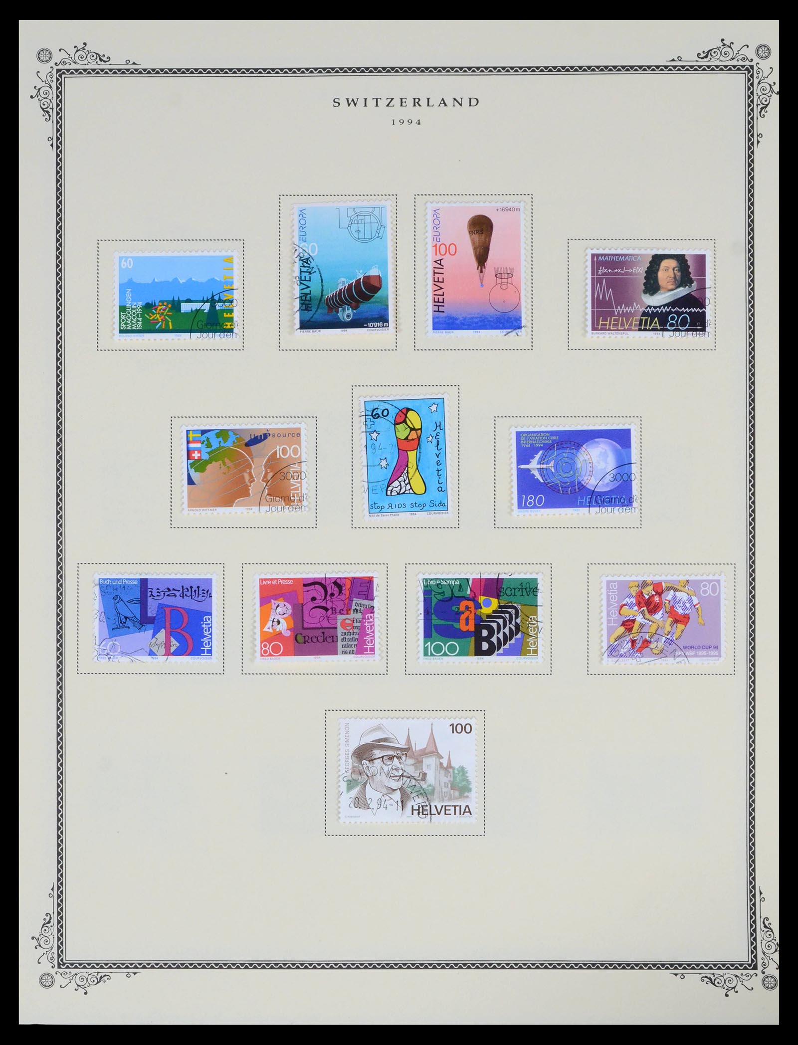 39575 0072 - Stamp collection 39575 Switzerland 1854-2014.