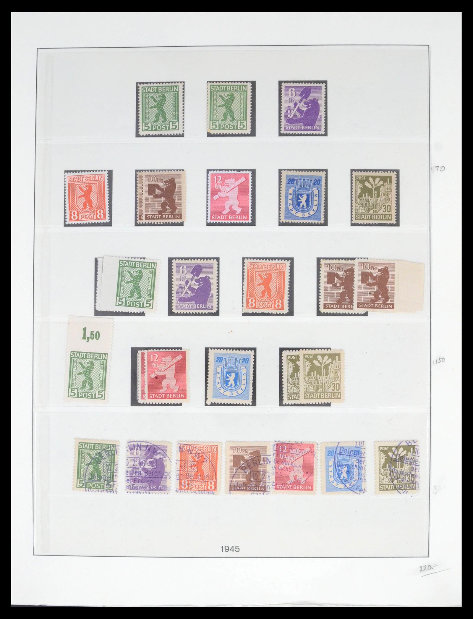 39580 0001 - Stamp collection 39580 Soviet Zone 1945-1949.