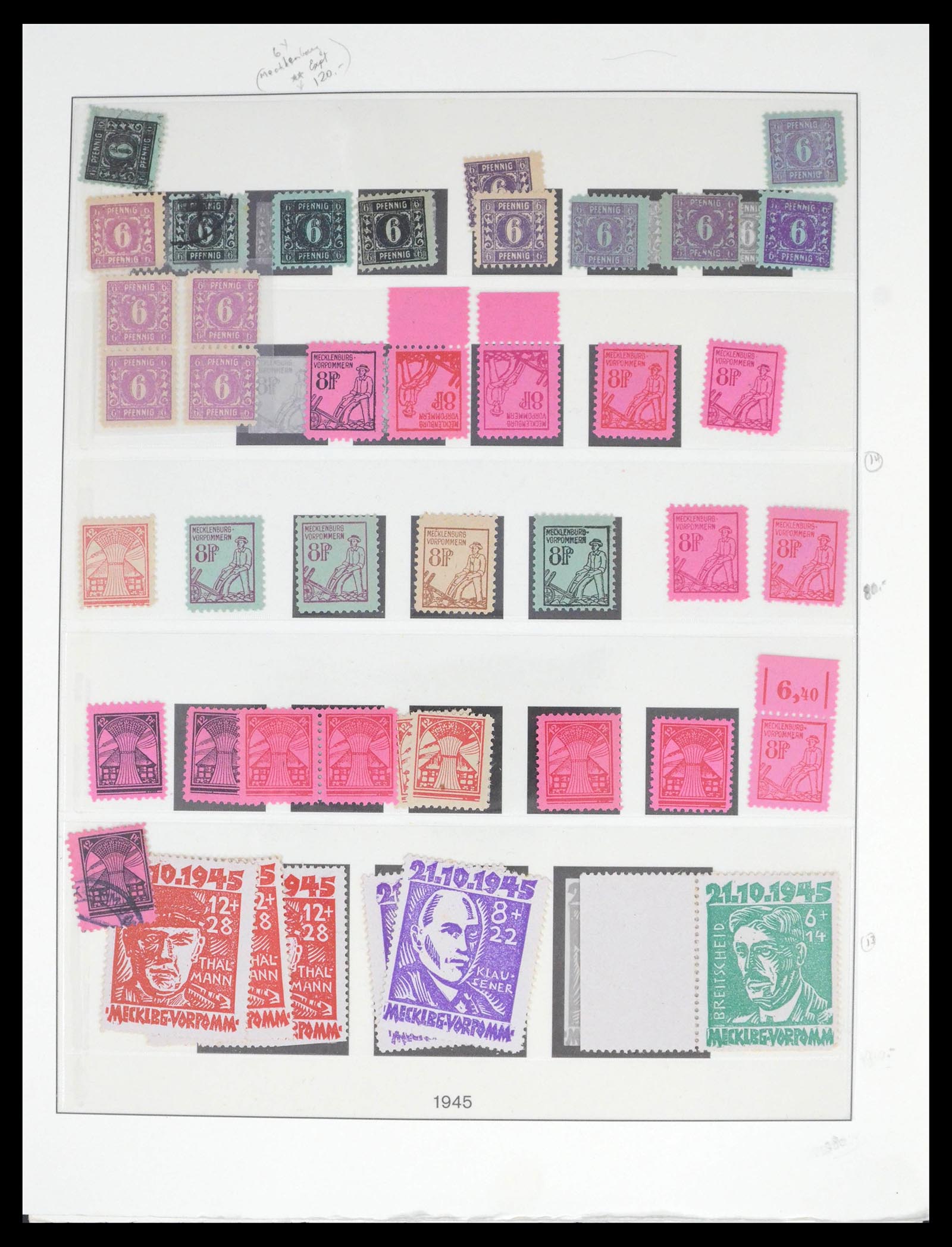 39580 0003 - Stamp collection 39580 Soviet Zone 1945-1949.