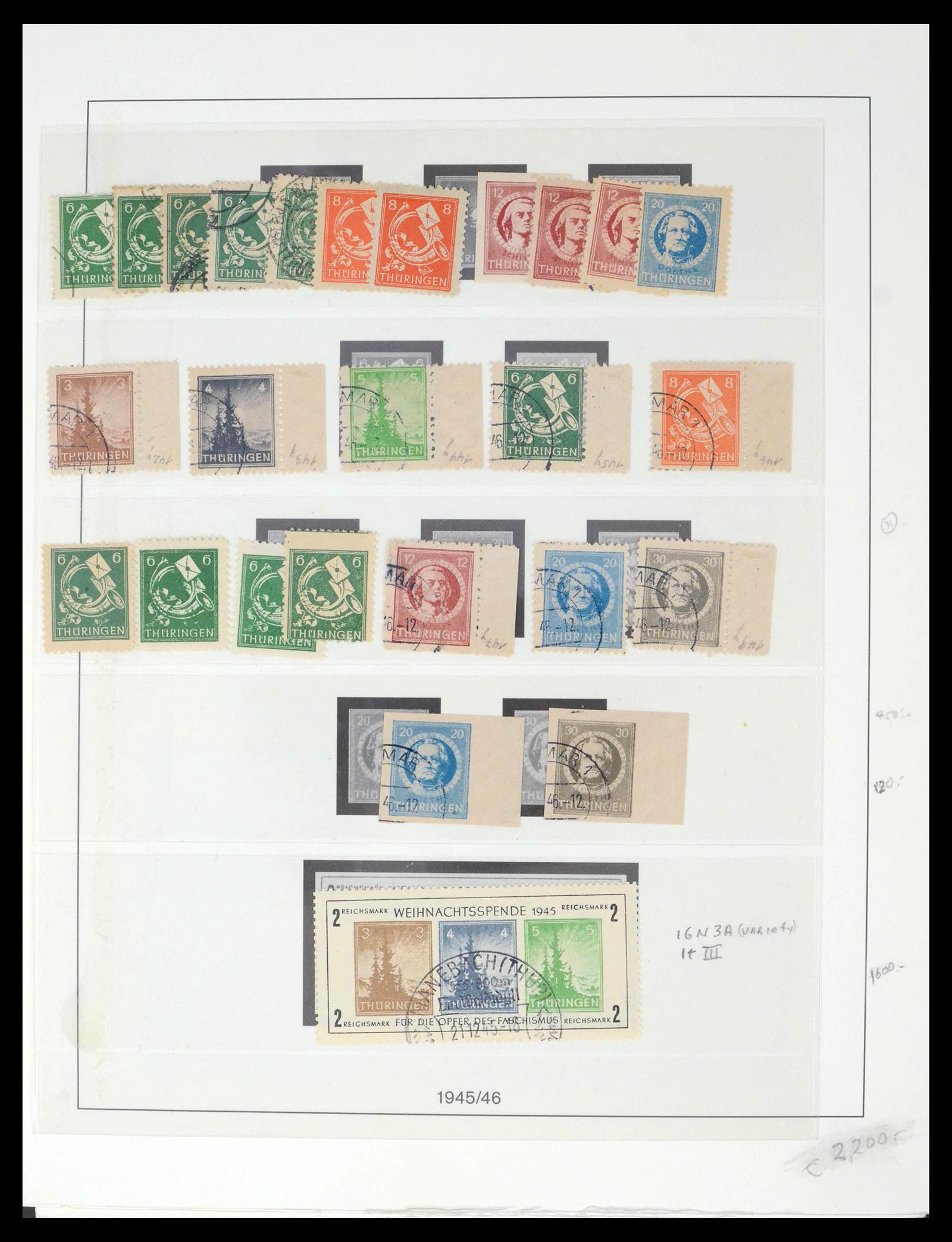 39580 0016 - Stamp collection 39580 Soviet Zone 1945-1949.