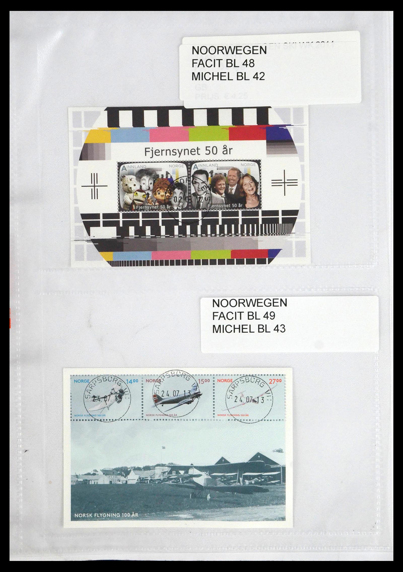 39597 0066 - Stamp collection 39597 Scandinavia souvenir sheets.