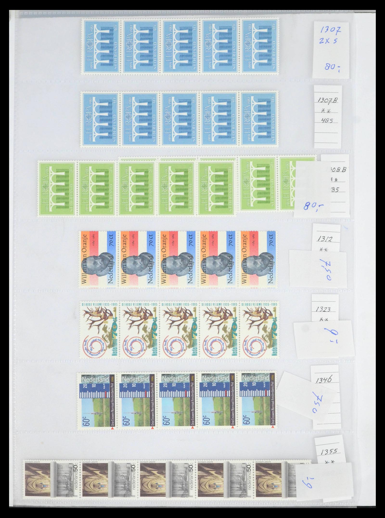 39603 0024 - Stamp collection 39603 Netherlands coil stamps 1945-2010.