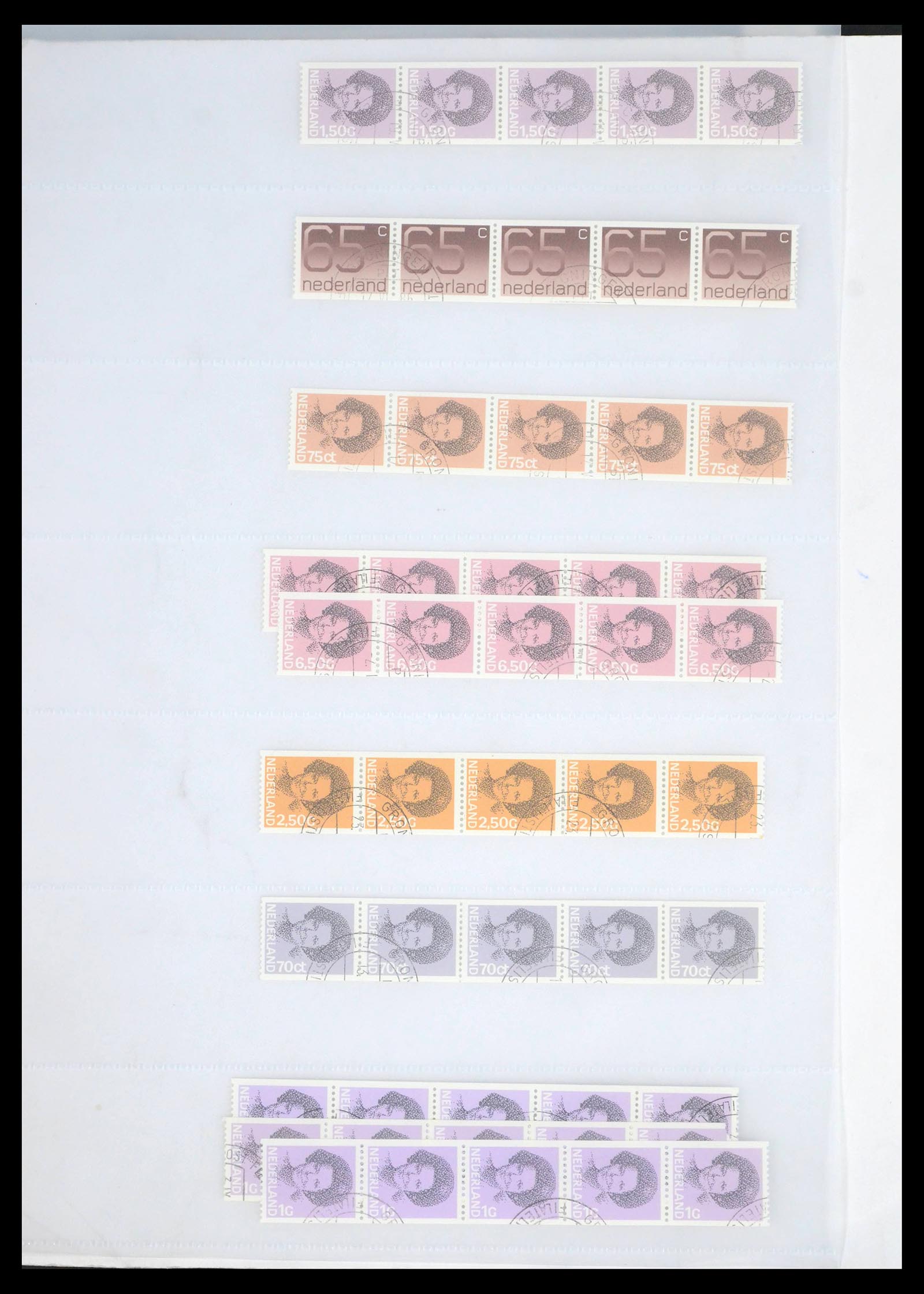 39603 0034 - Stamp collection 39603 Netherlands coil stamps 1945-2010.