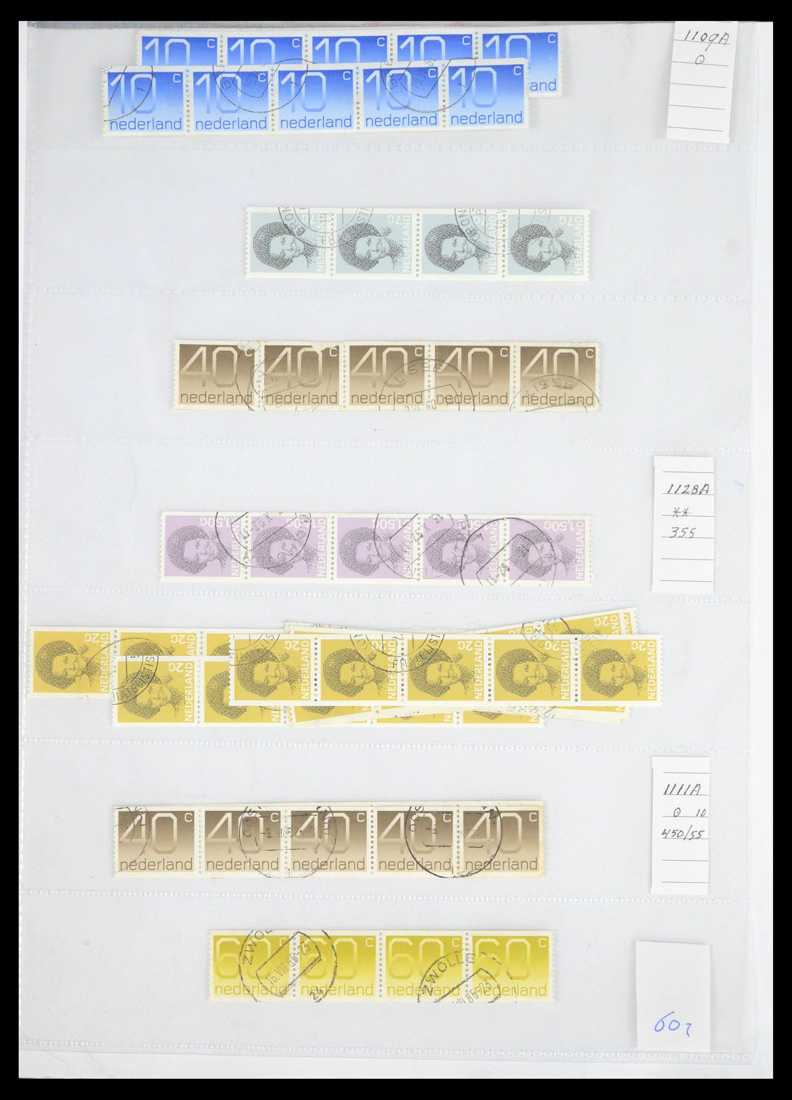 39603 0035 - Stamp collection 39603 Netherlands coil stamps 1945-2010.