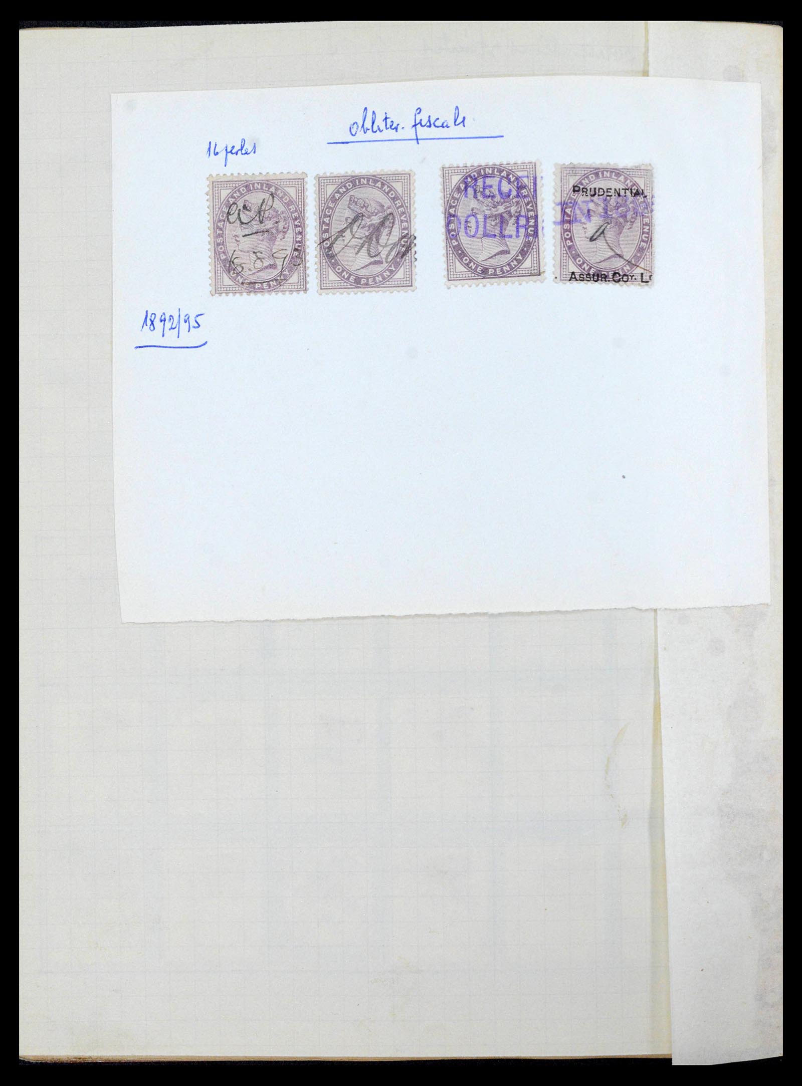 39609 0072 - Postzegelverzameling 39609 Engeland klassiek 1840-1910.