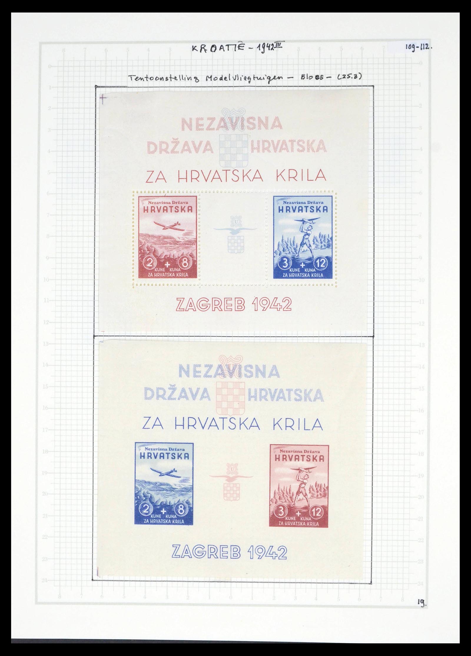 39610 0010 - Postzegelverzameling 39610 Kroatië 1941-1945.