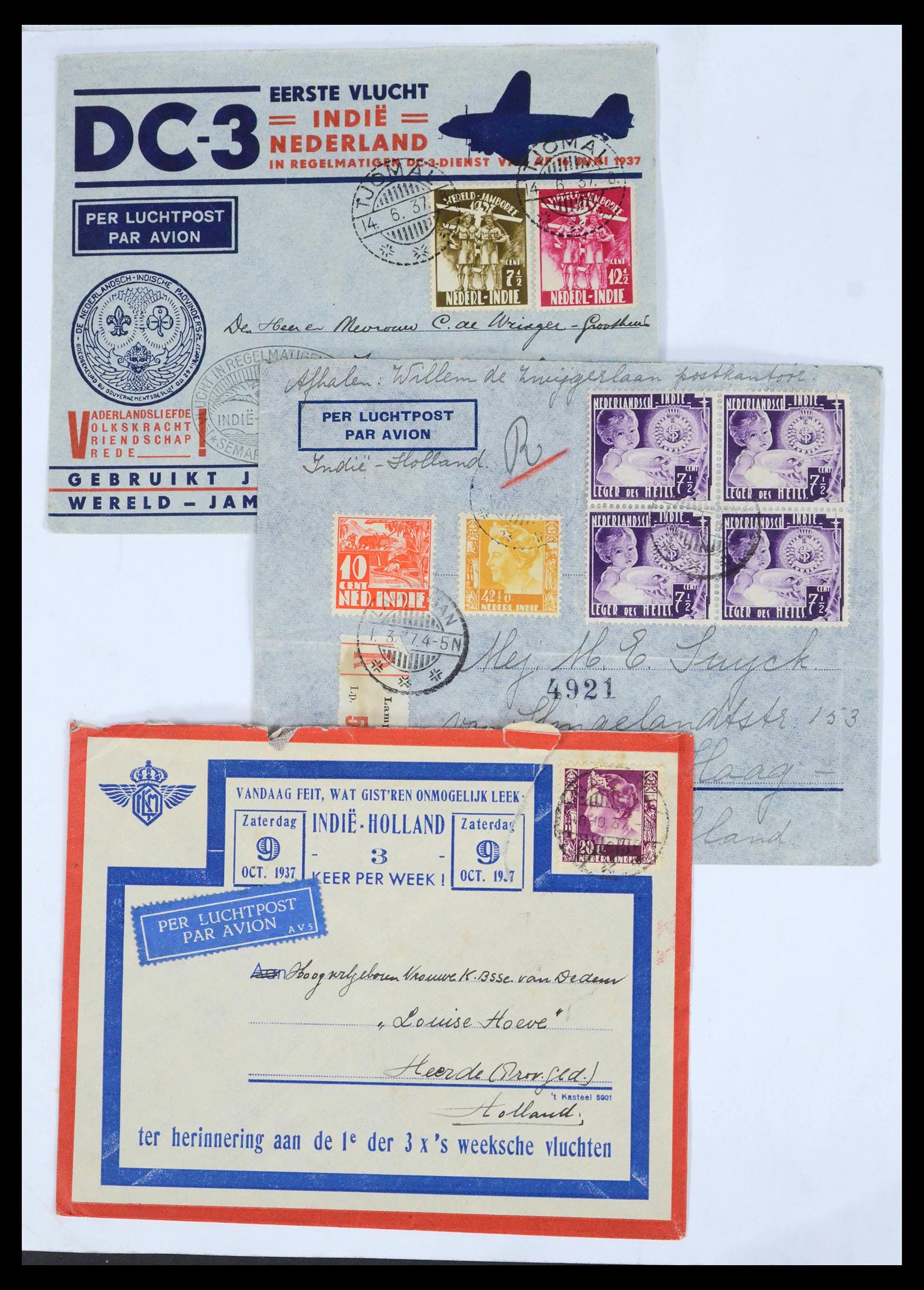 39622 0036 - Stamp collection 39622 Netherlands and territories covers 1852-1962.