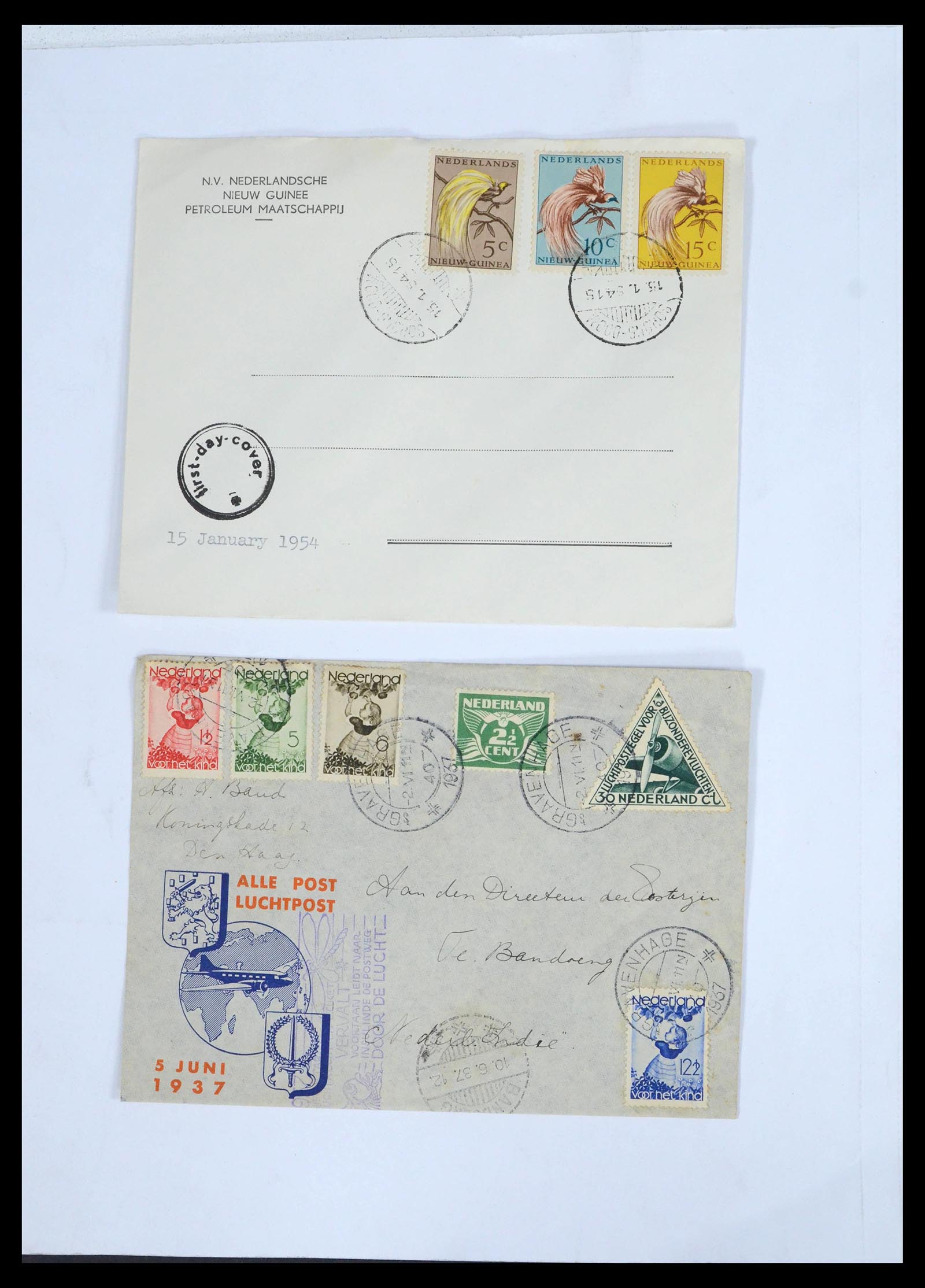 39622 0044 - Stamp collection 39622 Netherlands and territories covers 1852-1962.