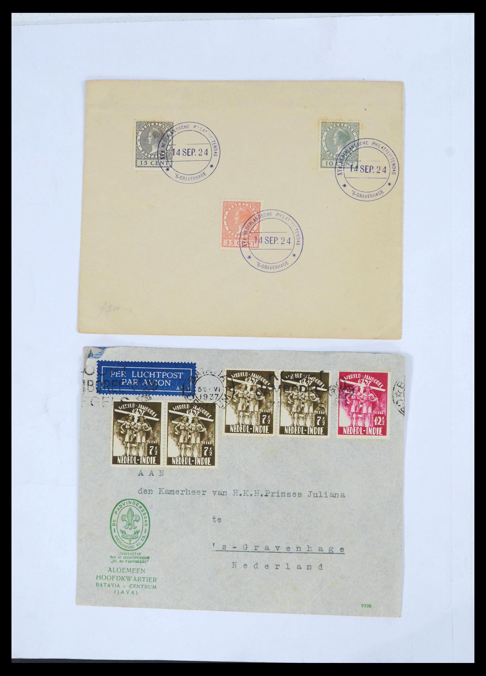 39622 0045 - Stamp collection 39622 Netherlands and territories covers 1852-1962.