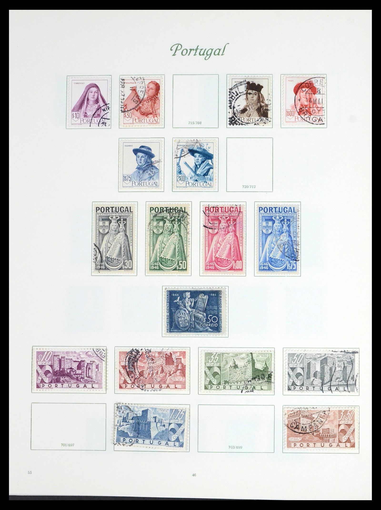 39629 0036 - Stamp collection 39629 Portugal 1853-1974.