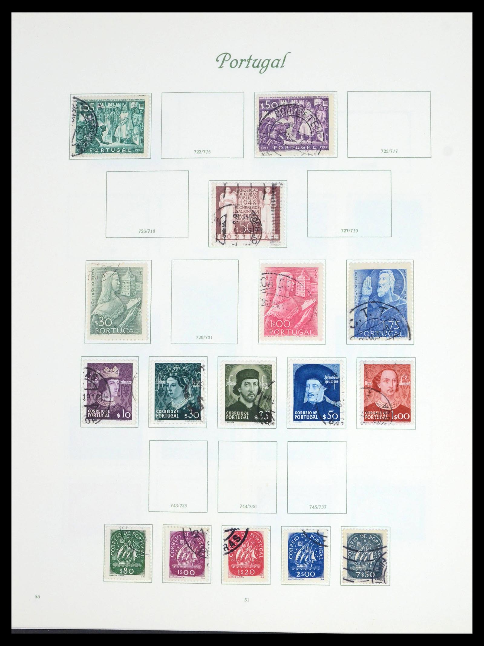 39629 0037 - Stamp collection 39629 Portugal 1853-1974.