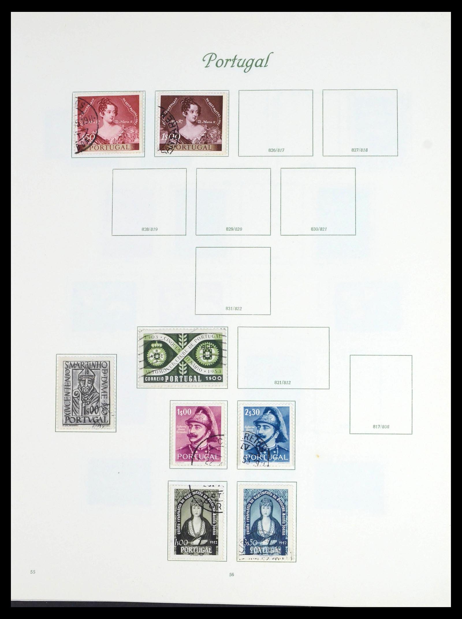 39629 0040 - Stamp collection 39629 Portugal 1853-1974.