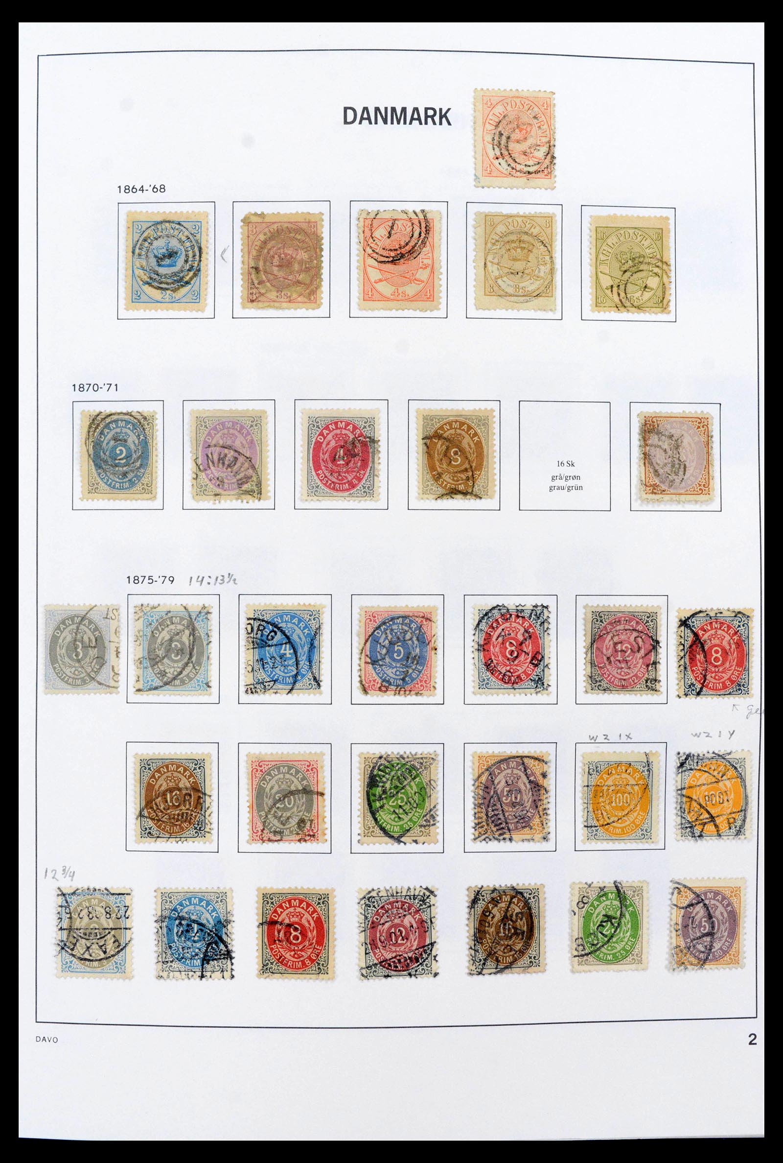 39632 0002 - Stamp collection 39632 Denmark 1851-2015.