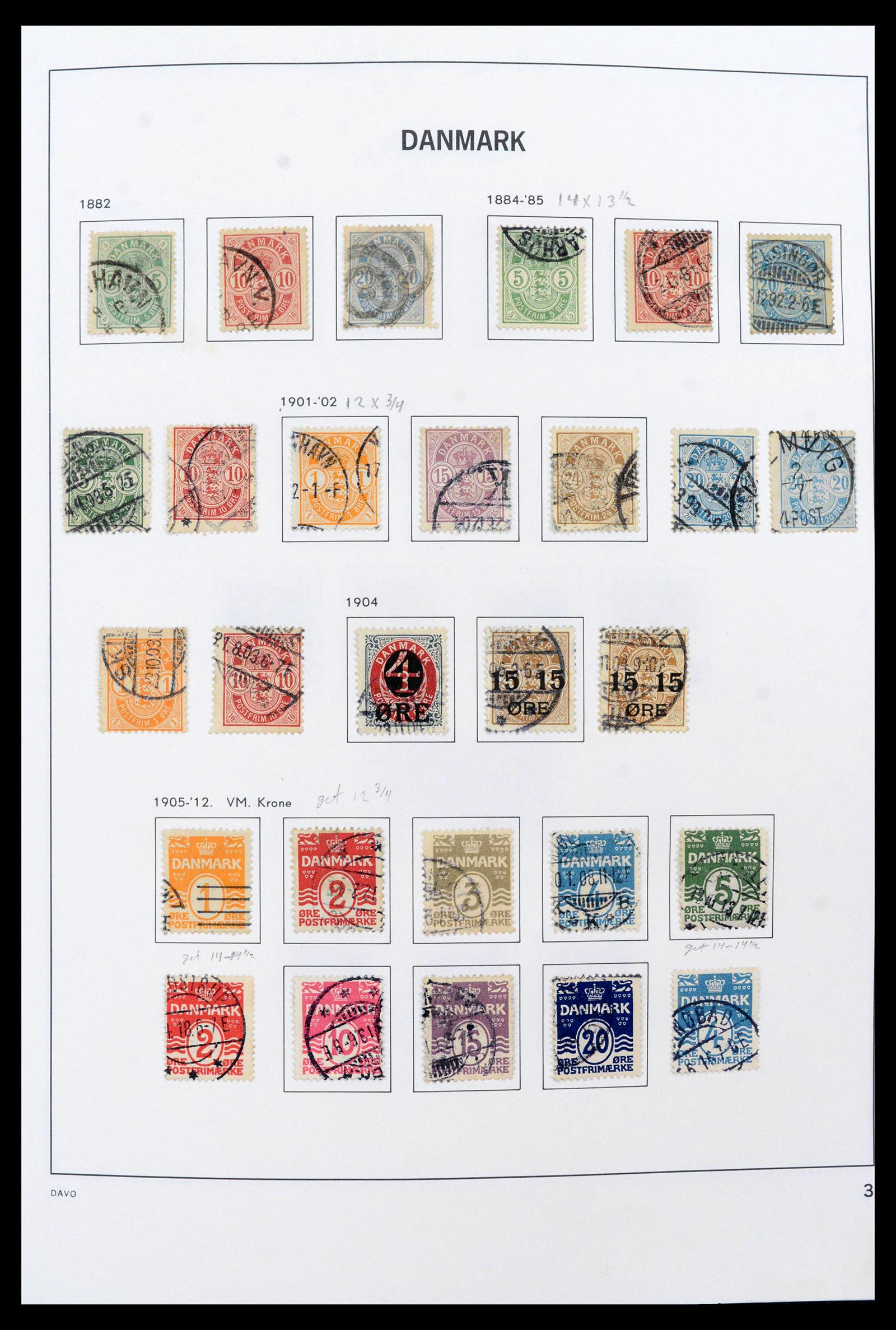 39632 0003 - Stamp collection 39632 Denmark 1851-2015.