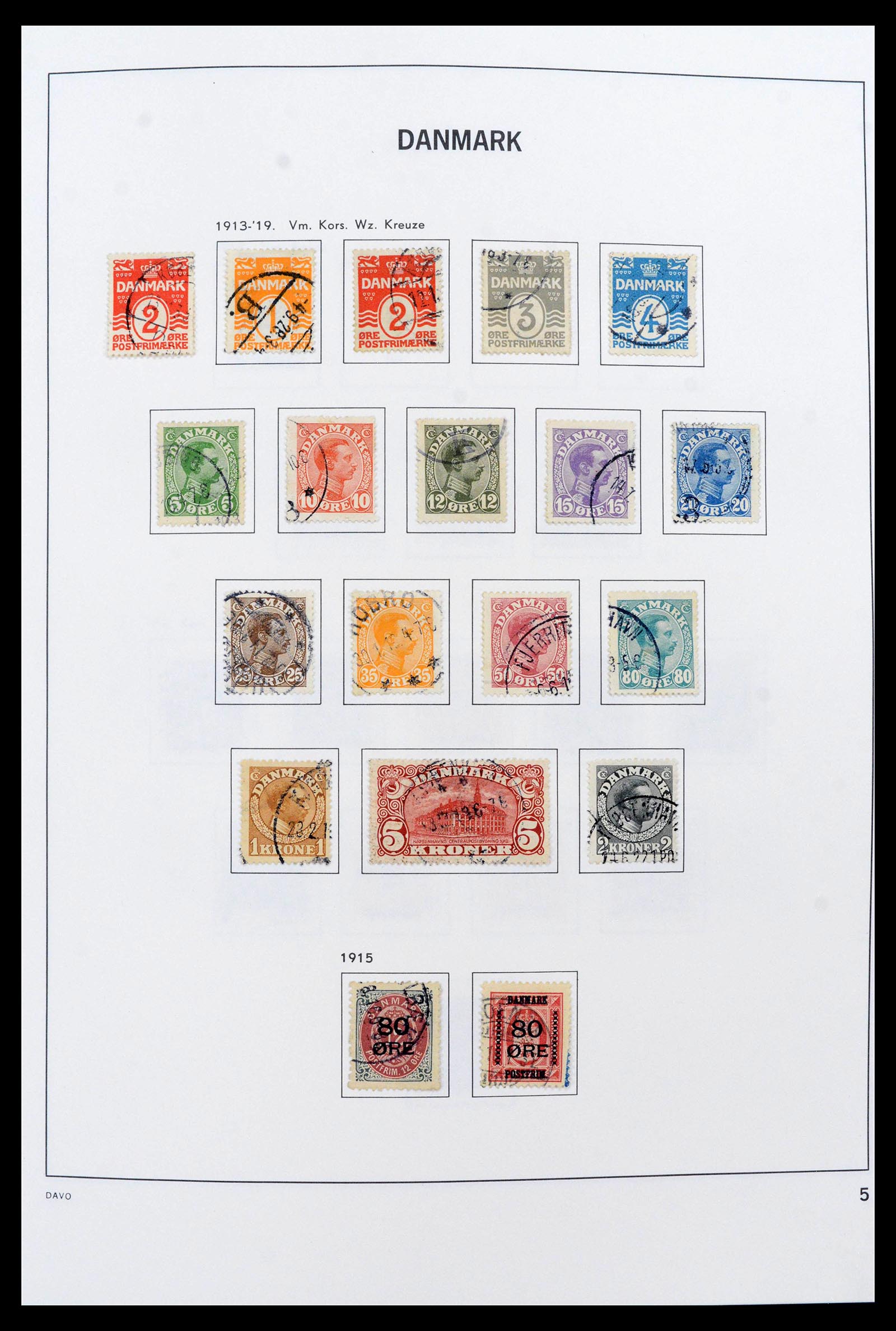 39632 0005 - Stamp collection 39632 Denmark 1851-2015.