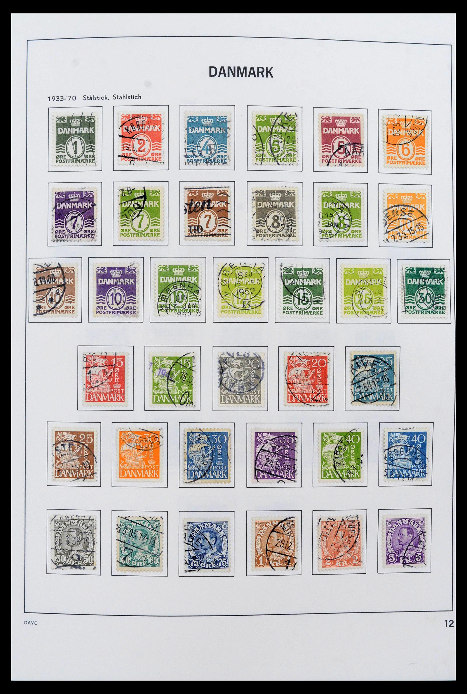 39632 0012 - Stamp collection 39632 Denmark 1851-2015.