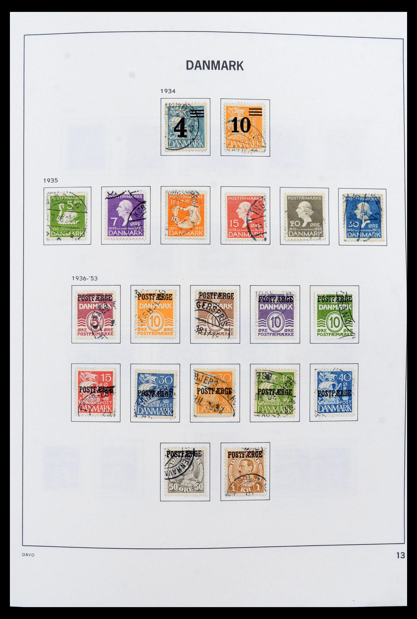 39632 0013 - Stamp collection 39632 Denmark 1851-2015.