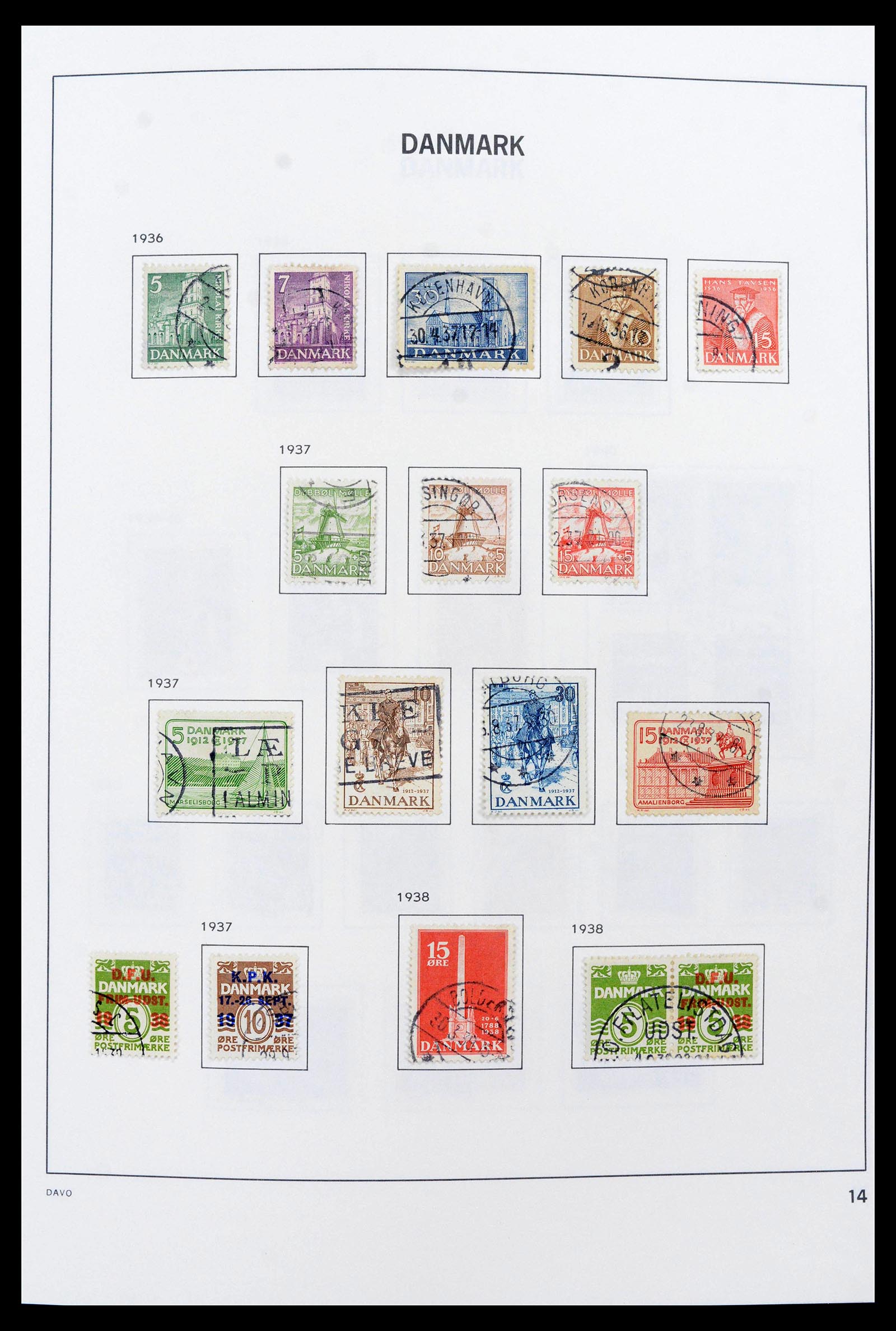 39632 0014 - Stamp collection 39632 Denmark 1851-2015.