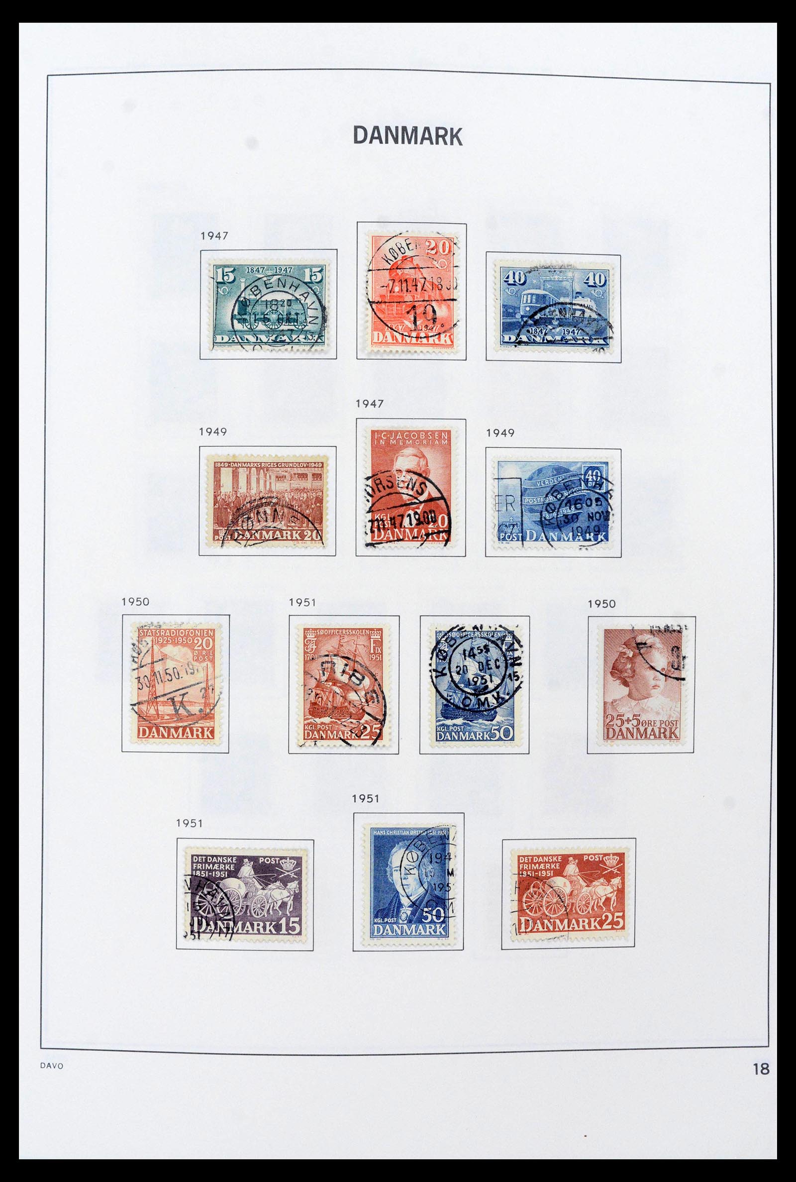 39632 0018 - Stamp collection 39632 Denmark 1851-2015.