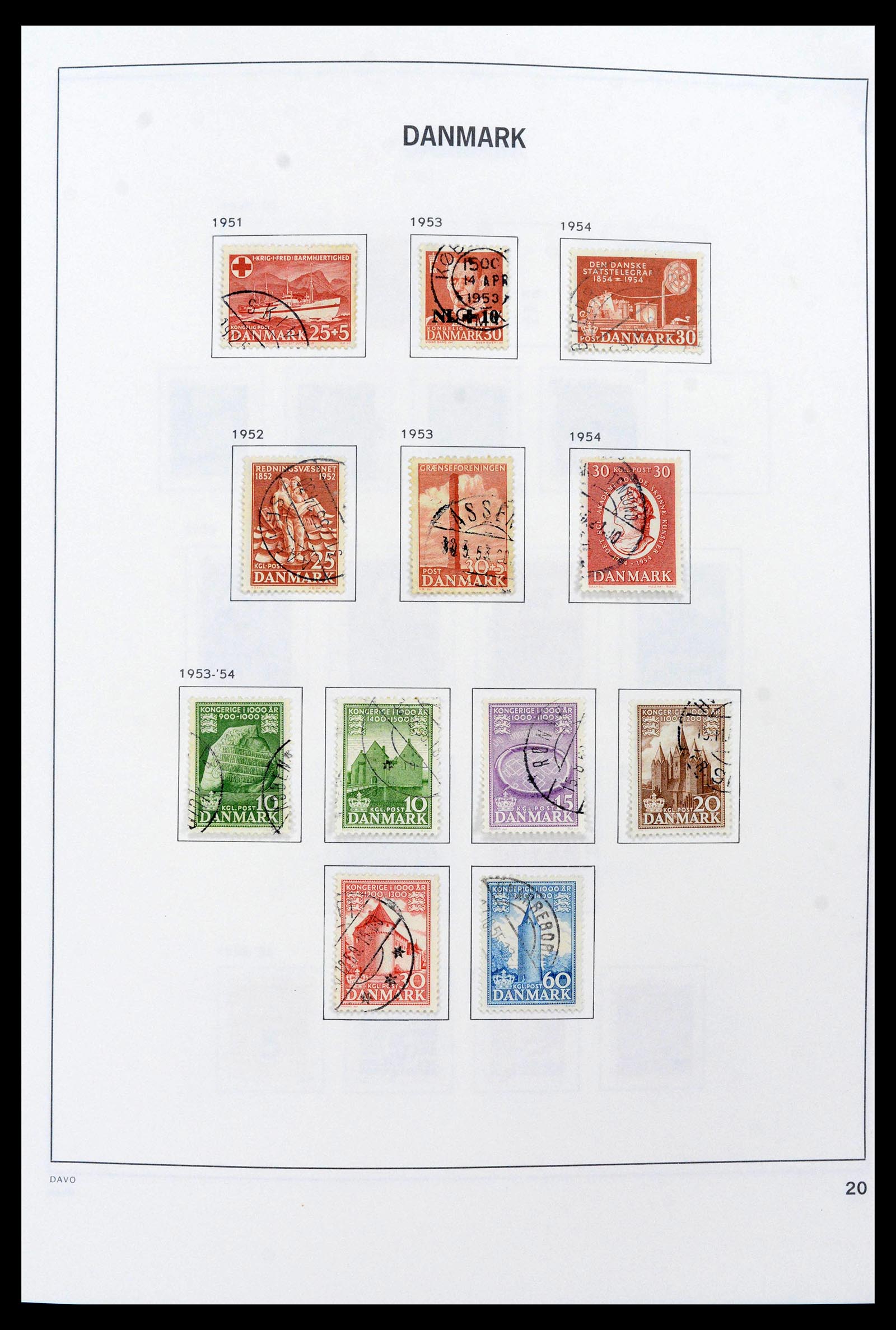 39632 0020 - Stamp collection 39632 Denmark 1851-2015.