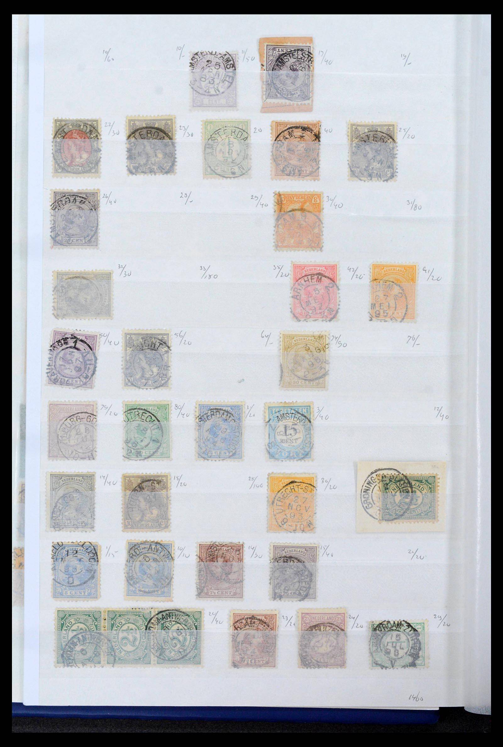 39645 0082 - Stamp collection 39645 Netherlands smallround cancels.