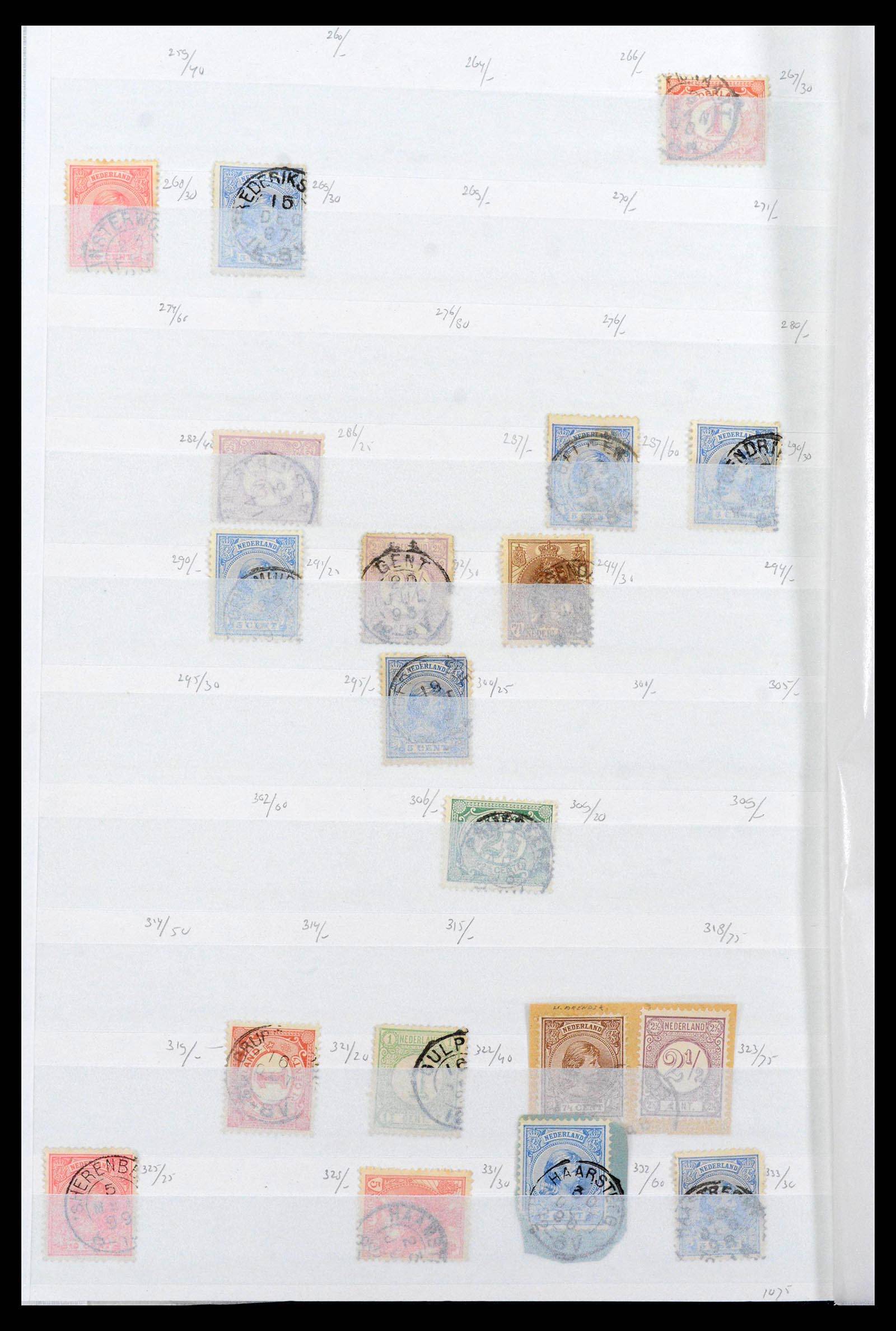 39645 0094 - Stamp collection 39645 Netherlands smallround cancels.