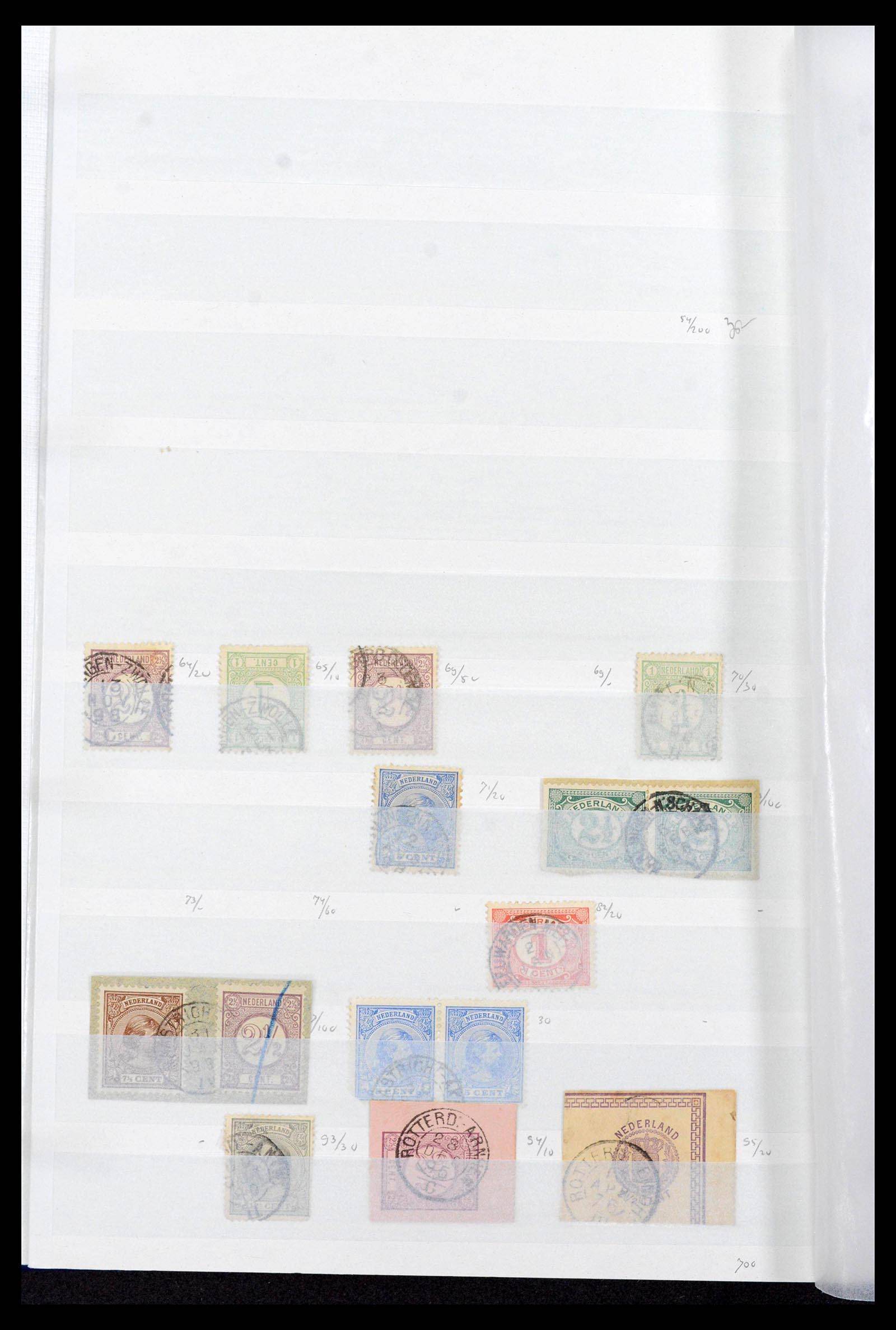 39645 0124 - Stamp collection 39645 Netherlands smallround cancels.