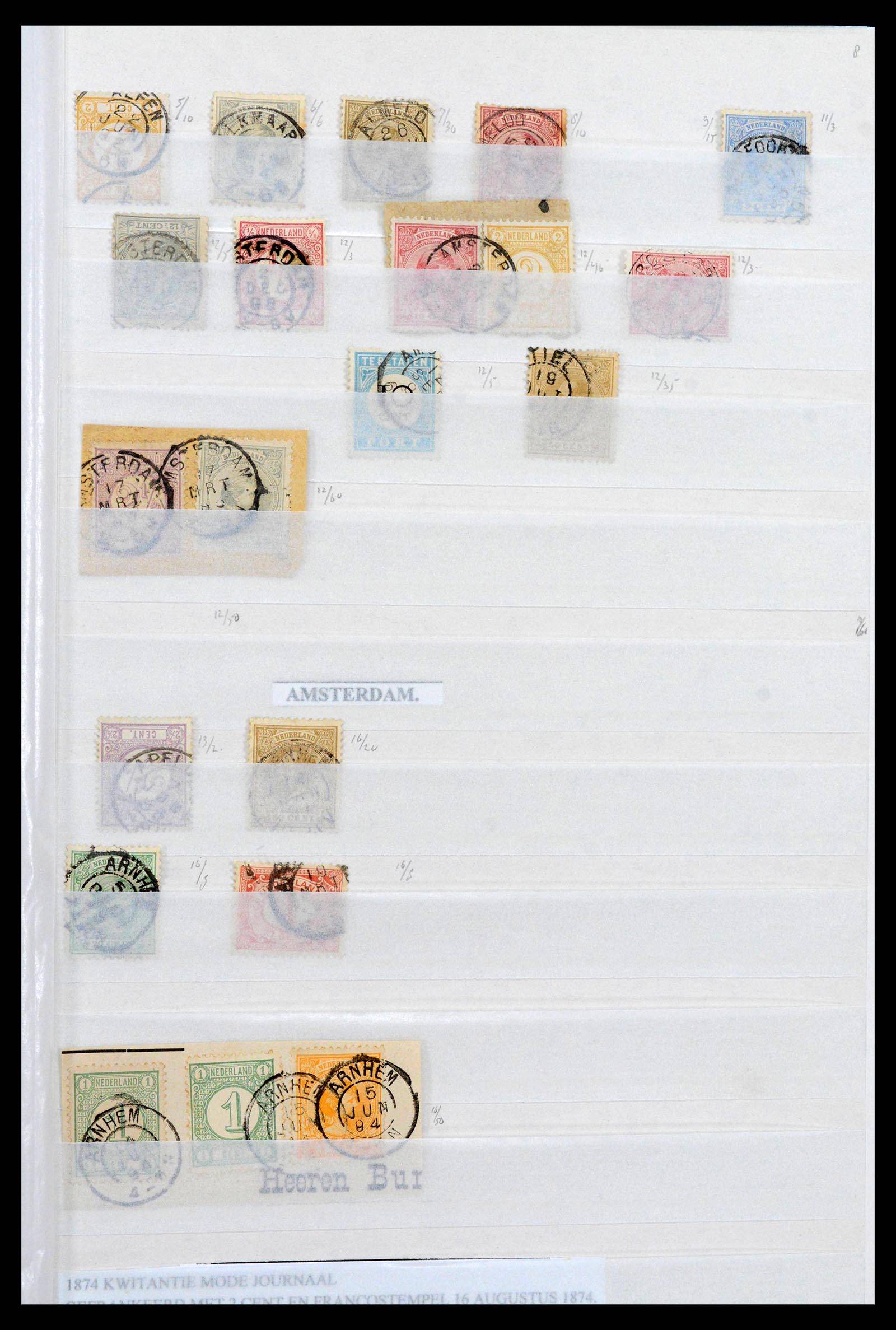 39645 0130 - Stamp collection 39645 Netherlands smallround cancels.