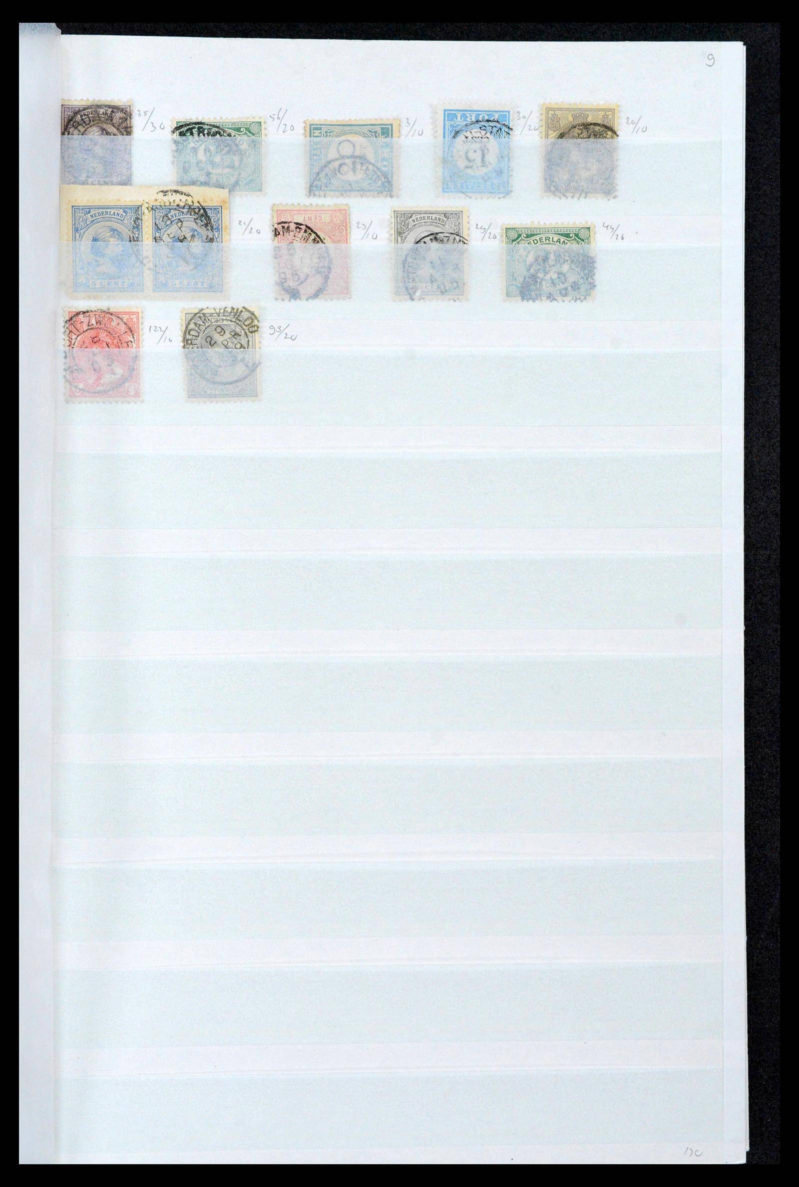 39645 0157 - Stamp collection 39645 Netherlands smallround cancels.