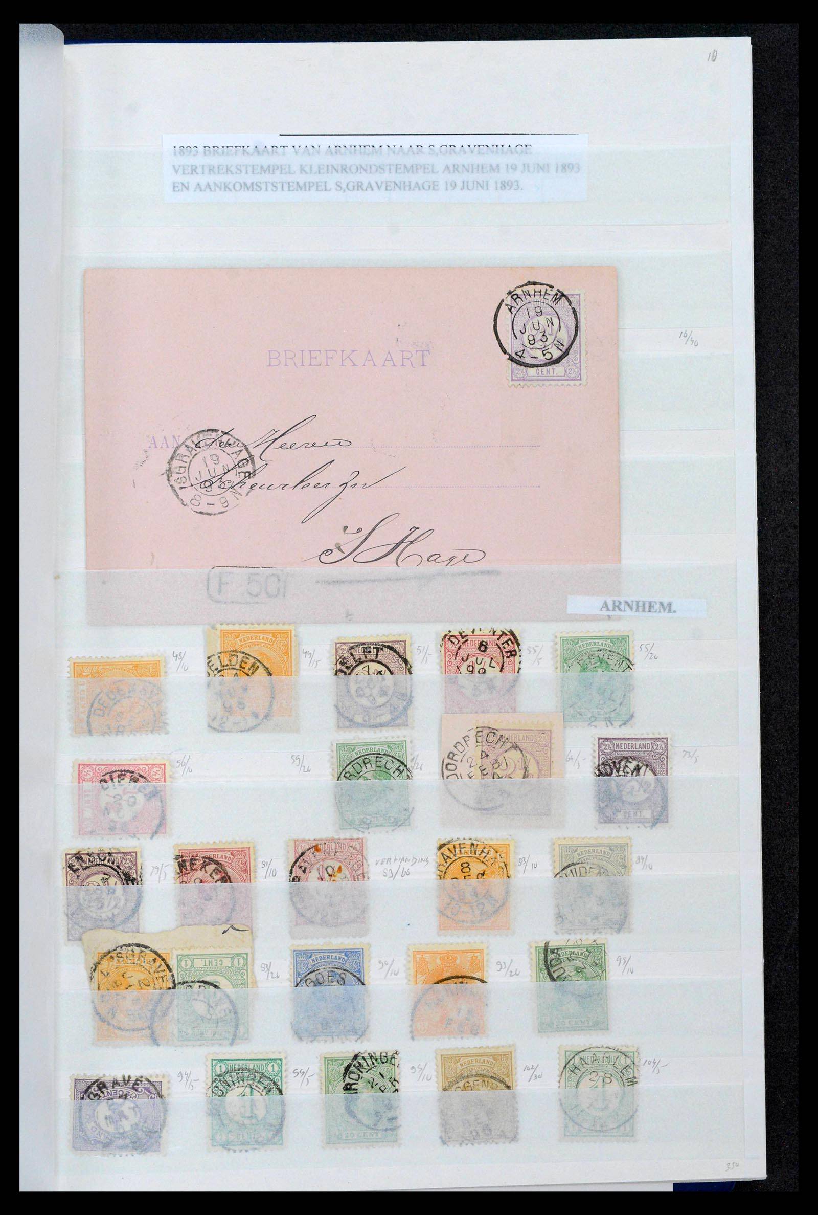 39645 0160 - Stamp collection 39645 Netherlands smallround cancels.