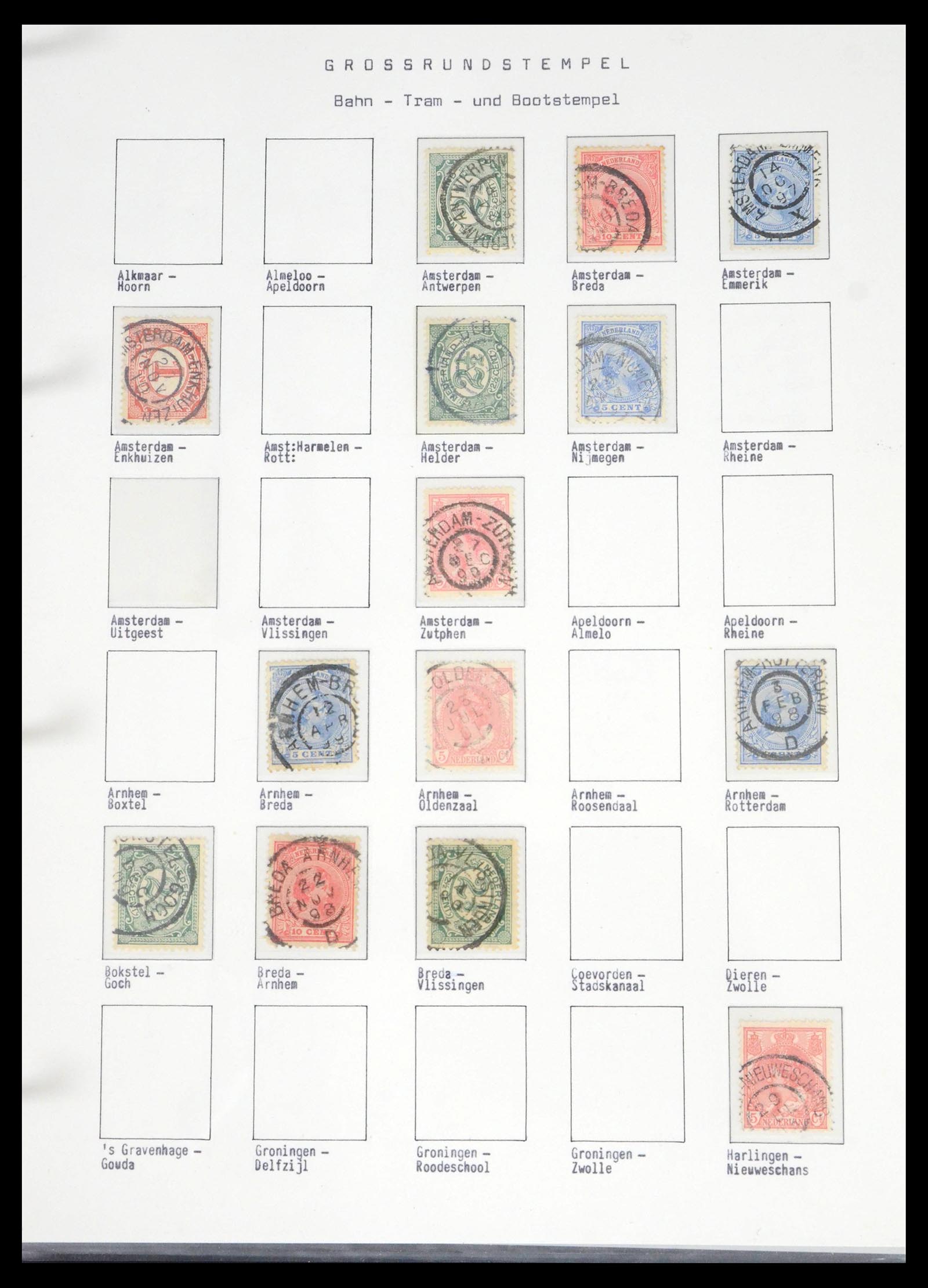 39648 0097 - Stamp collection 39648 Netherlands cancels 1872-1936.