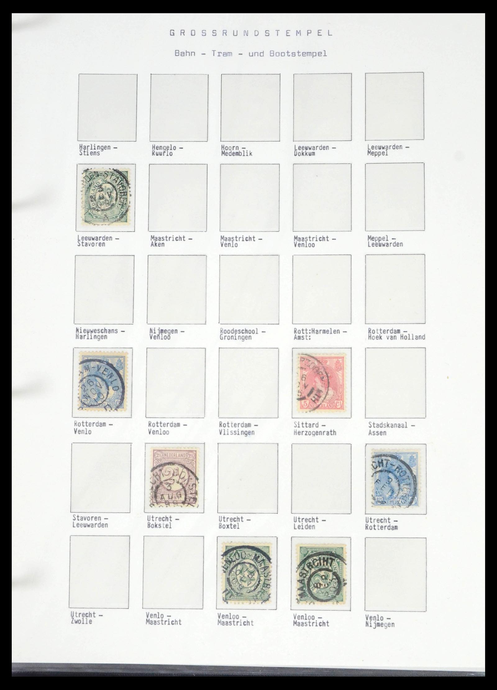 39648 0098 - Stamp collection 39648 Netherlands cancels 1872-1936.