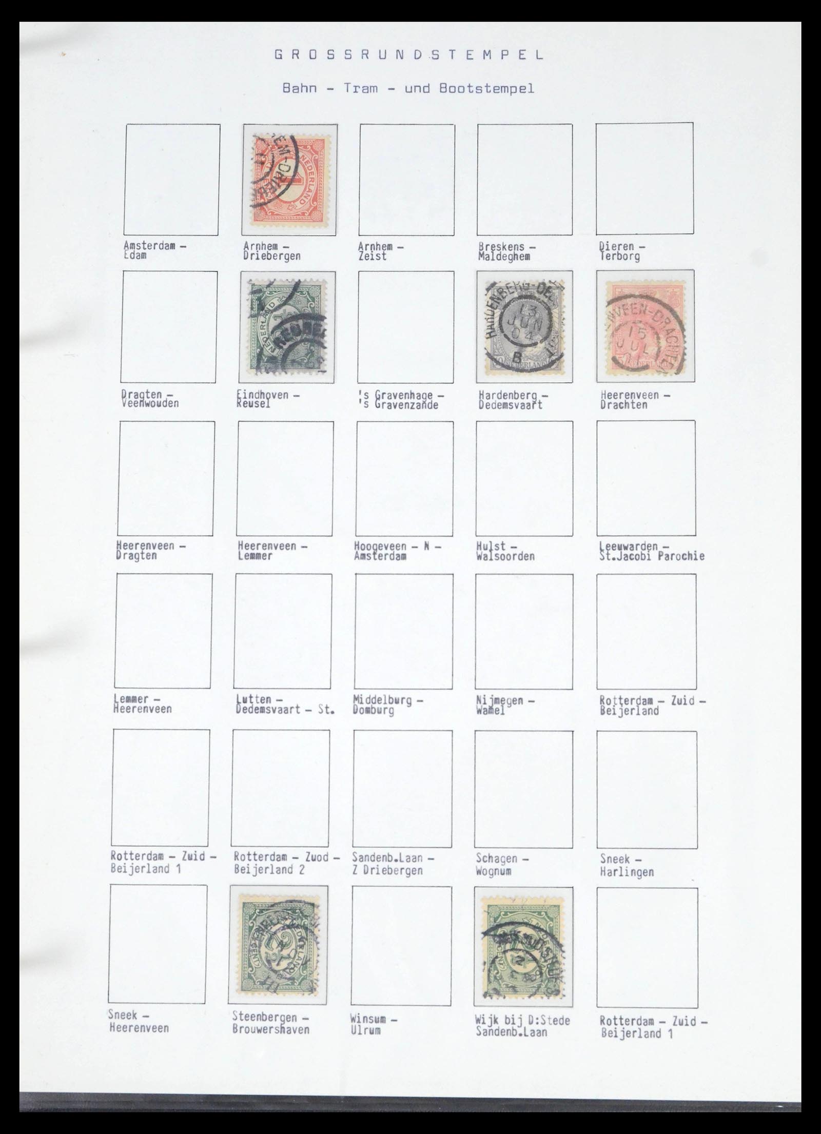 39648 0100 - Stamp collection 39648 Netherlands cancels 1872-1936.