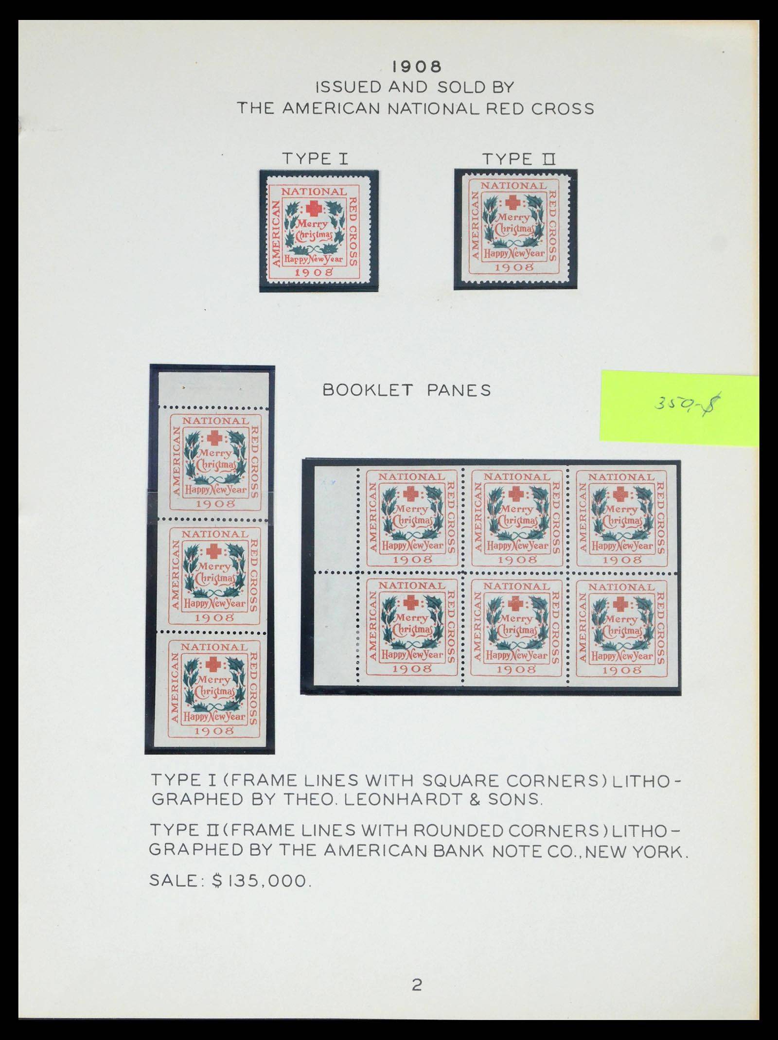 39650 0003 - Postzegelverzameling 39650 USA en Canada Christmas Seals 1907-1972.