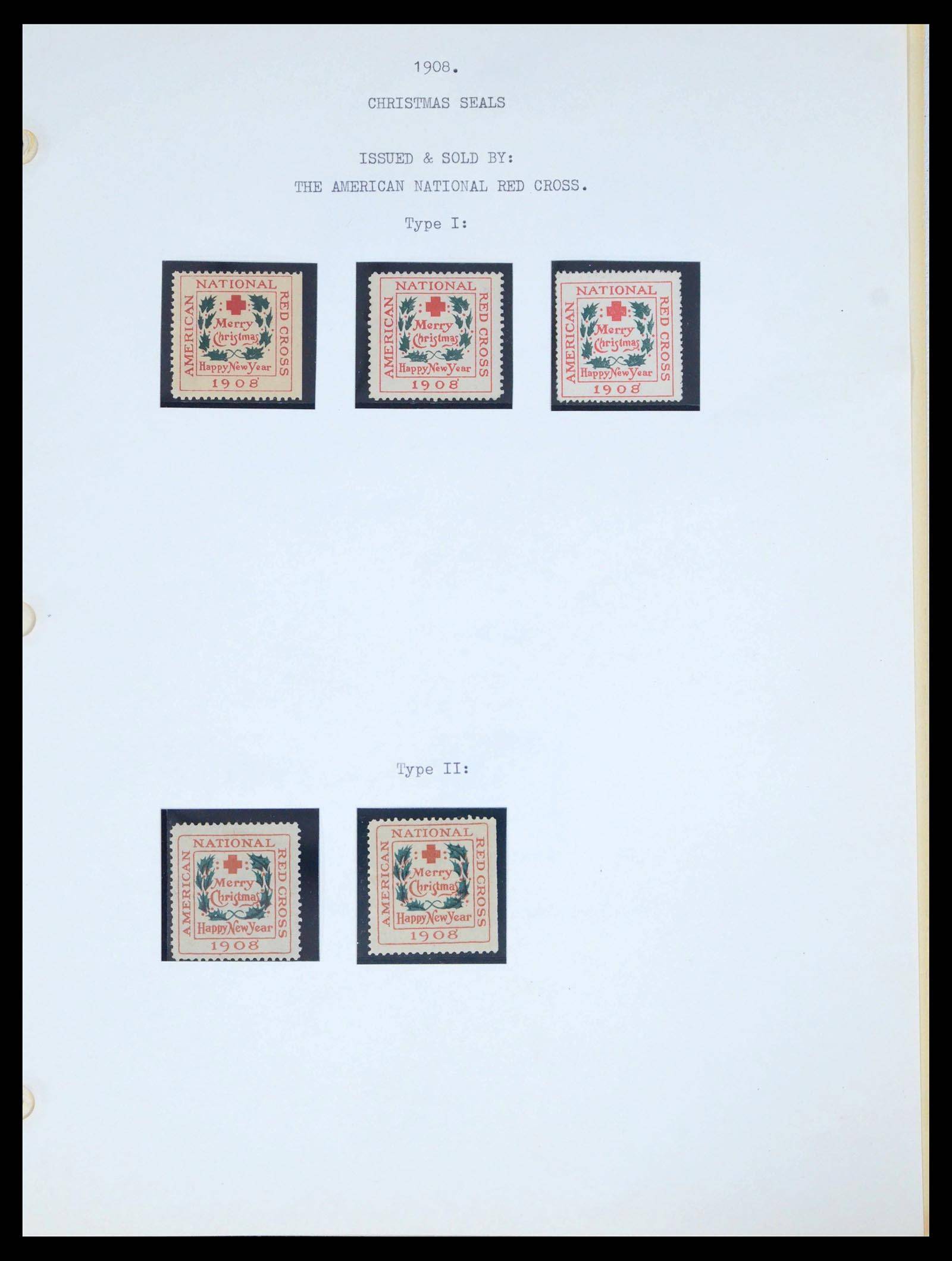 39650 0004 - Postzegelverzameling 39650 USA en Canada Christmas Seals 1907-1972.