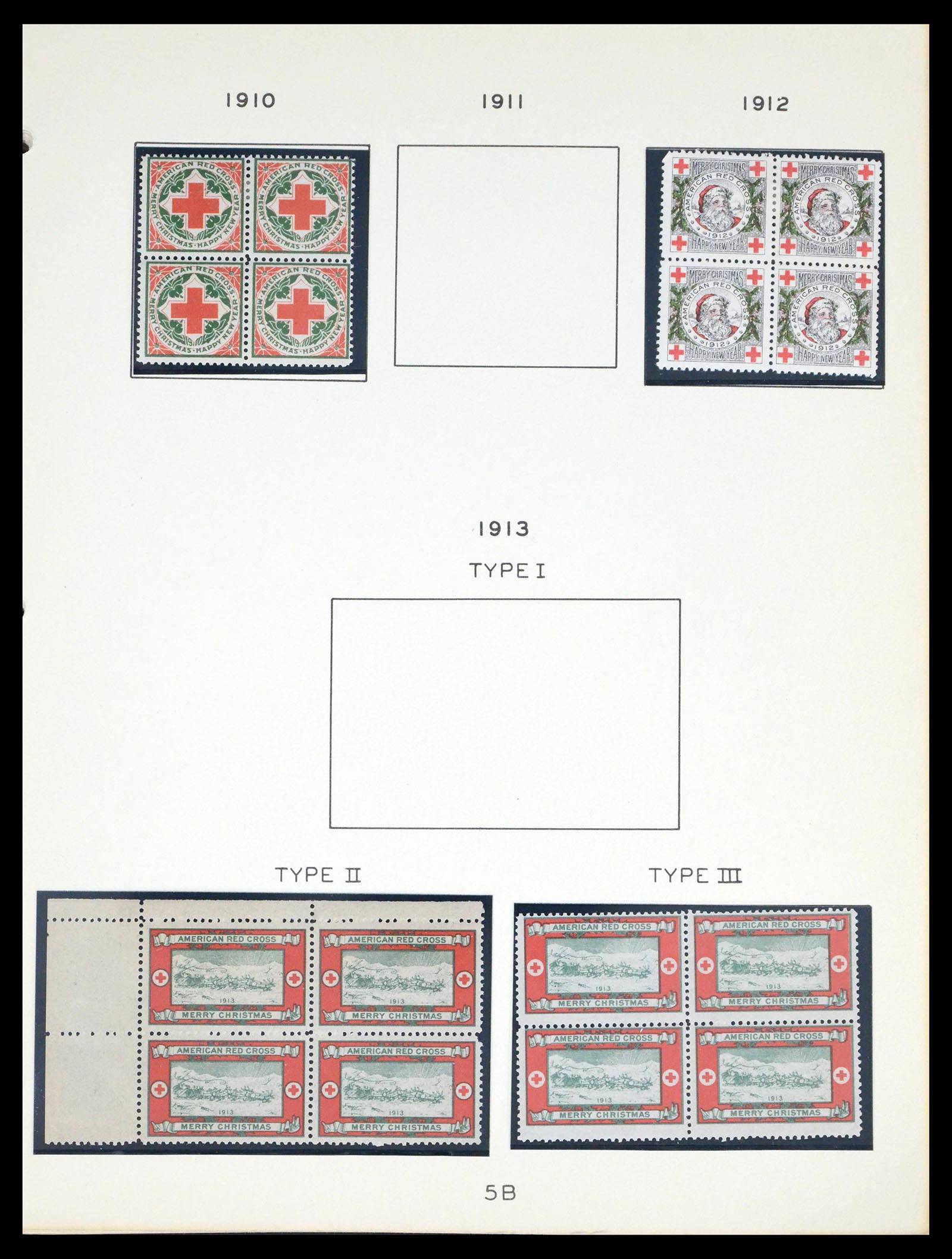 39650 0010 - Postzegelverzameling 39650 USA en Canada Christmas Seals 1907-1972.