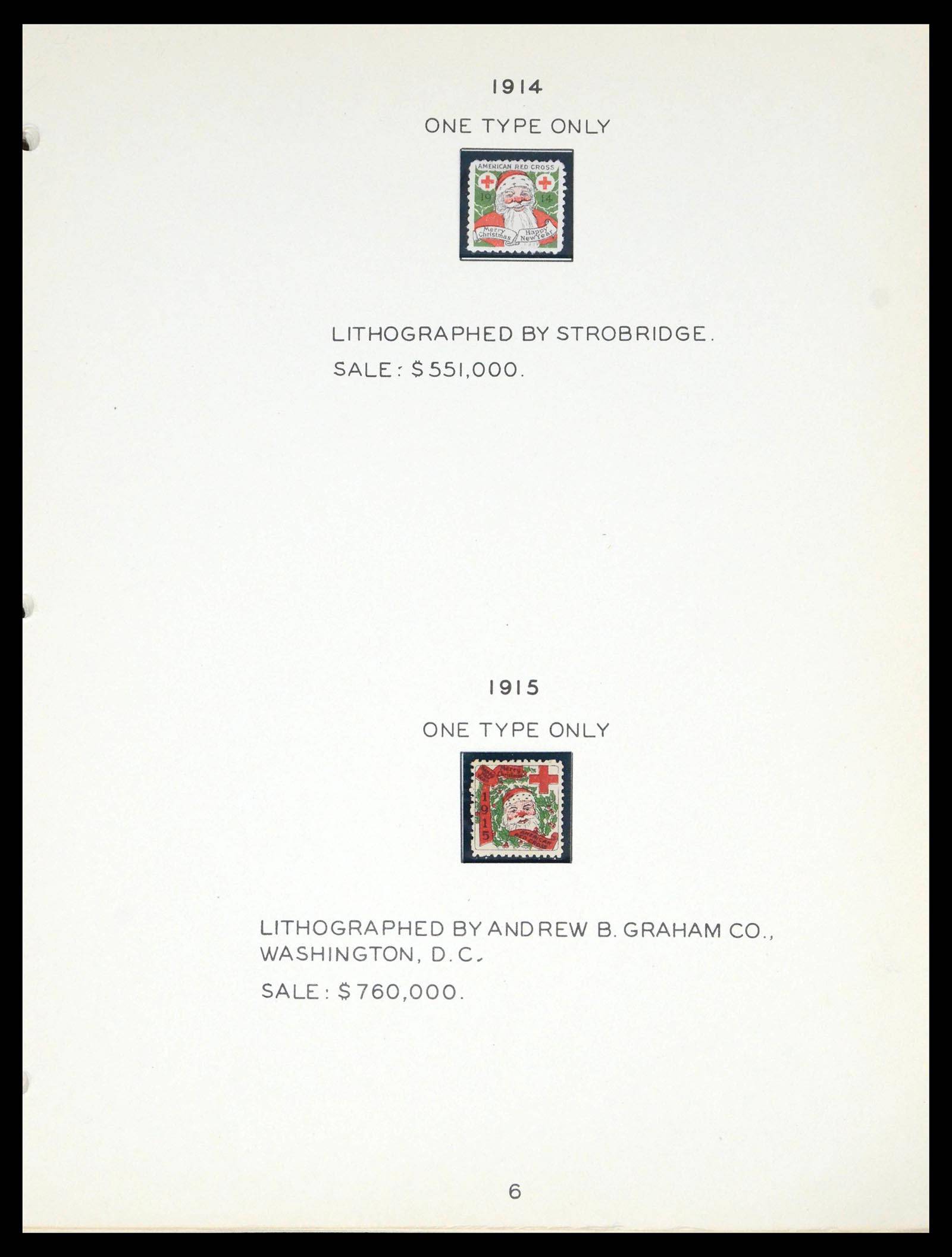 39650 0011 - Stamp collection 39650 USA and Canada Christmas Seals 1907-1972.