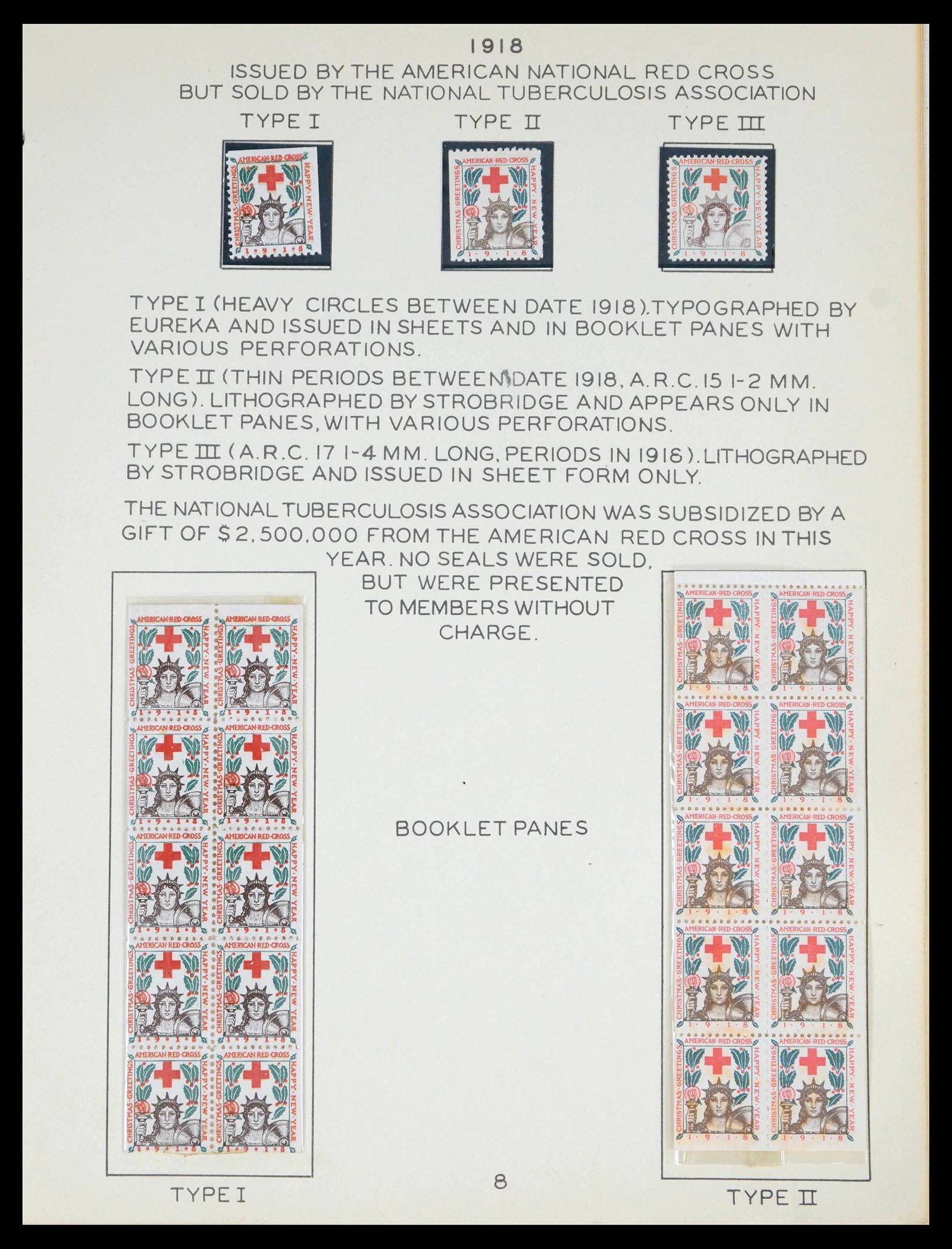 39650 0013 - Stamp collection 39650 USA and Canada Christmas Seals 1907-1972.