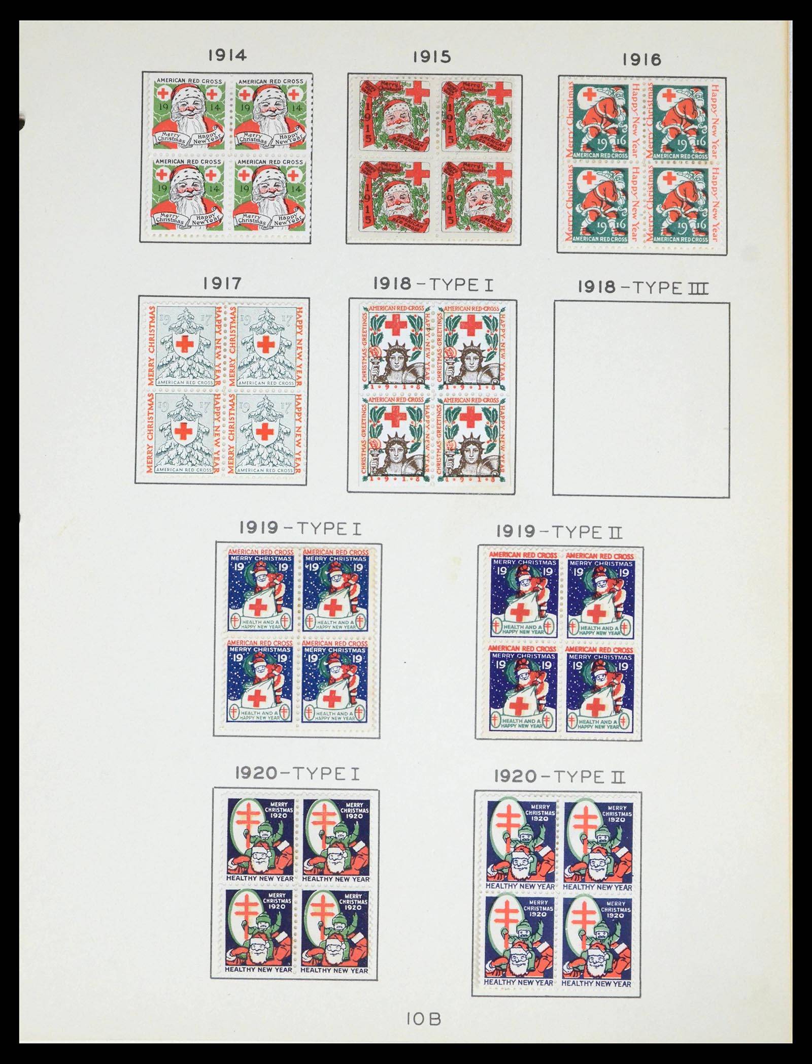 39650 0016 - Postzegelverzameling 39650 USA en Canada Christmas Seals 1907-1972.